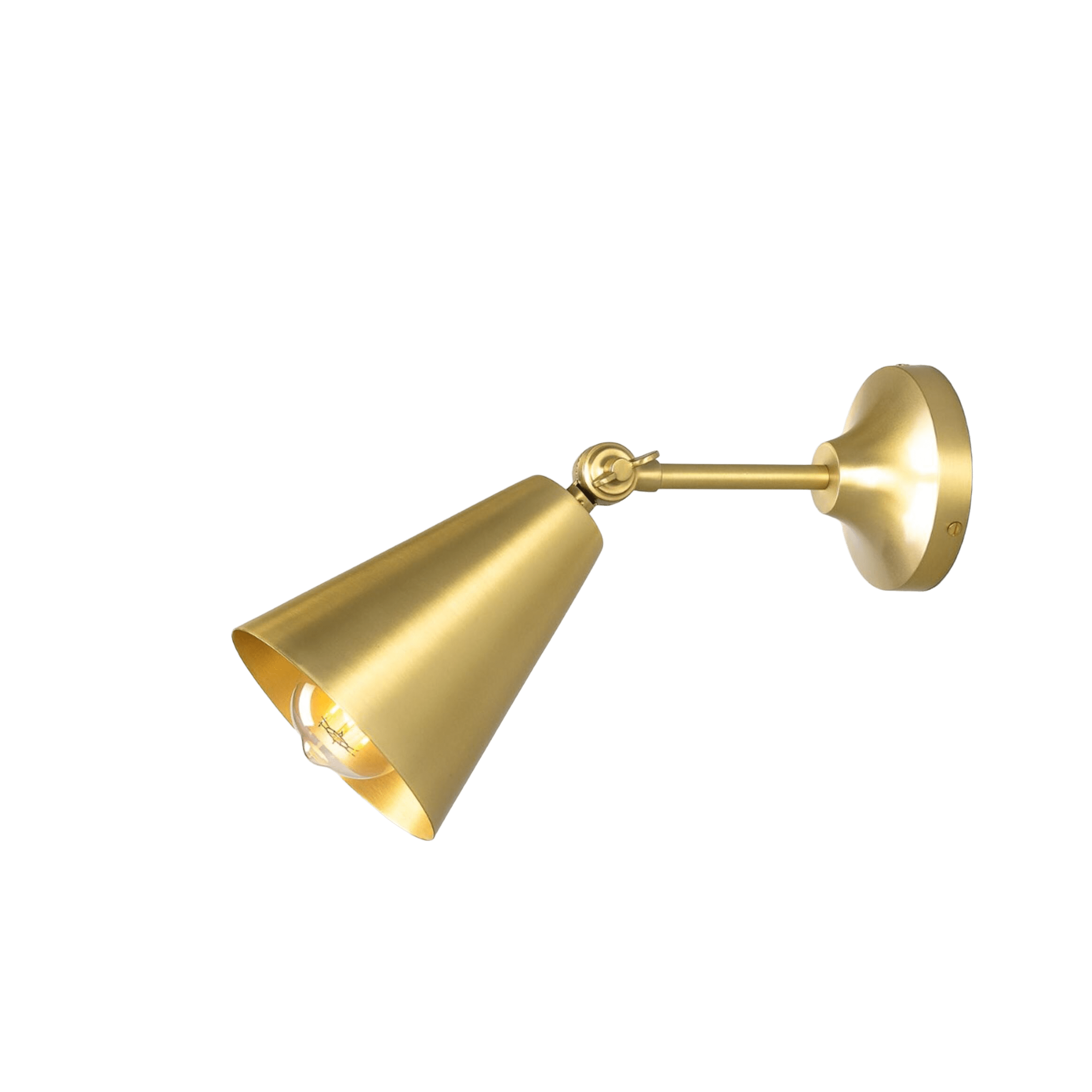Mullan Lighting Lighting Satin Brass Moya Adjustable Brass Wall Sconce