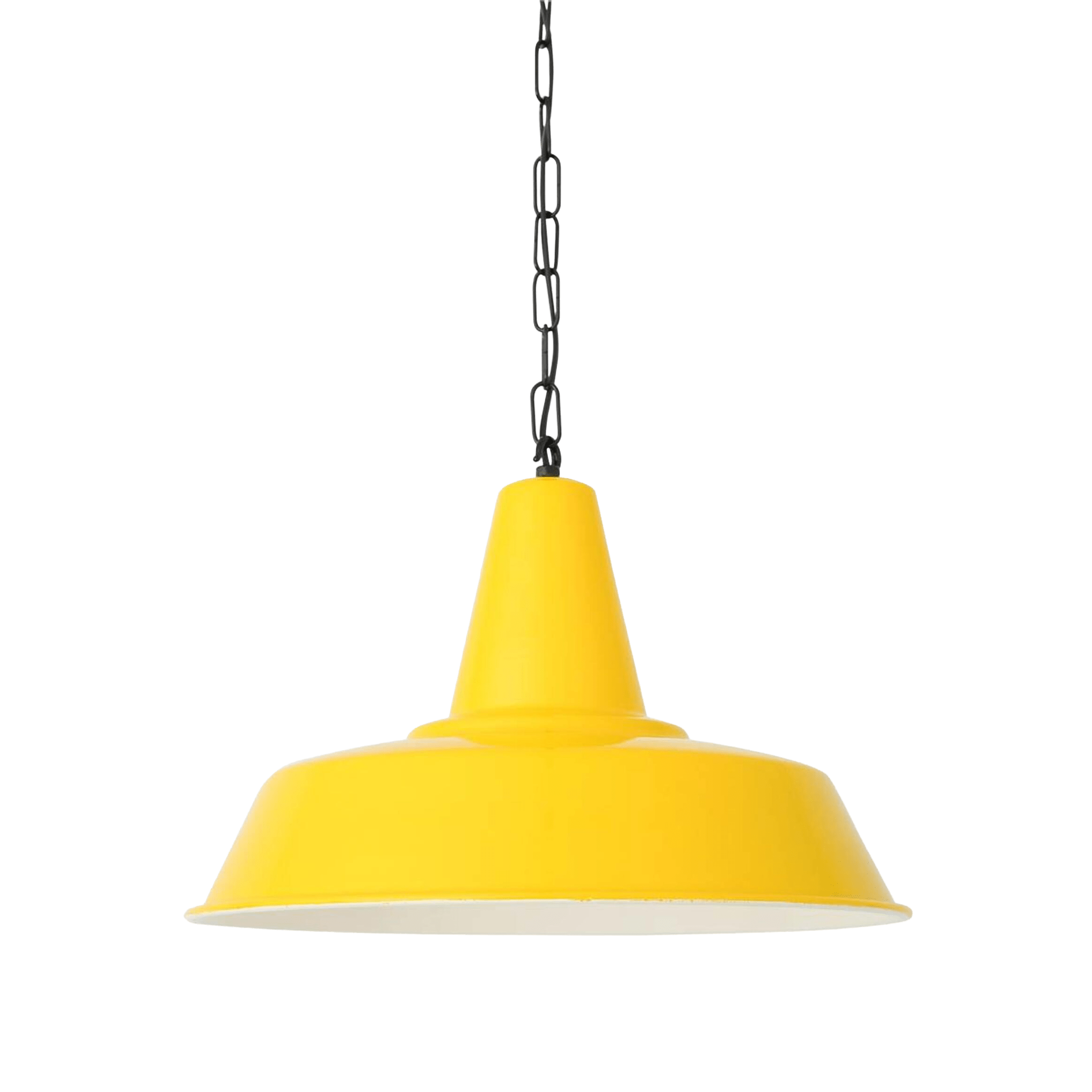 Mullan Lighting Lighting Powder-Coated Yellow Nassau Industrial Factory Pendant Light