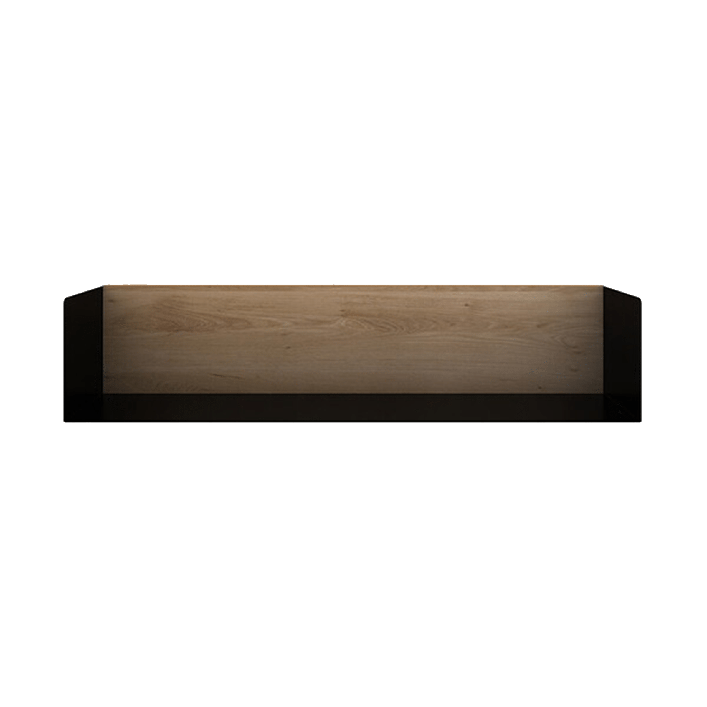 Ethnicraft Wall Decor Long / Black Oak U Shelf