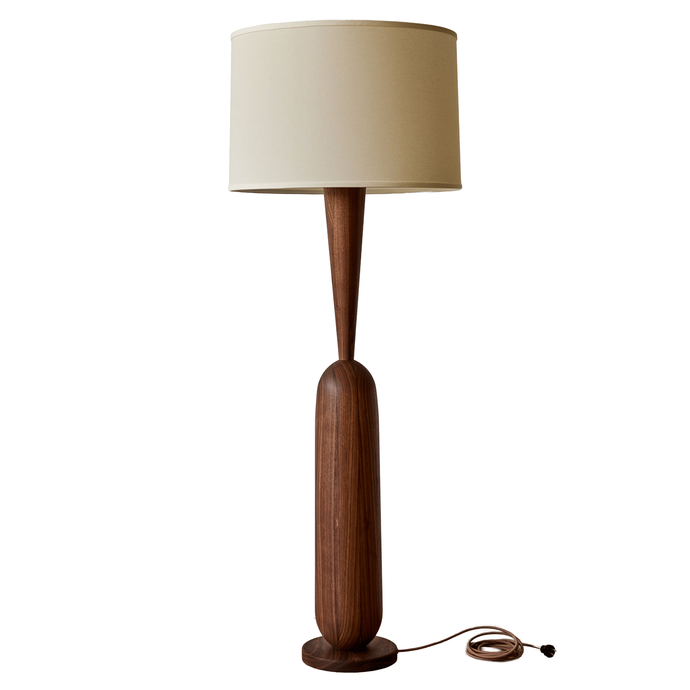 Lostine Lighting Walnut / Ivory Onslow Floor Lamp