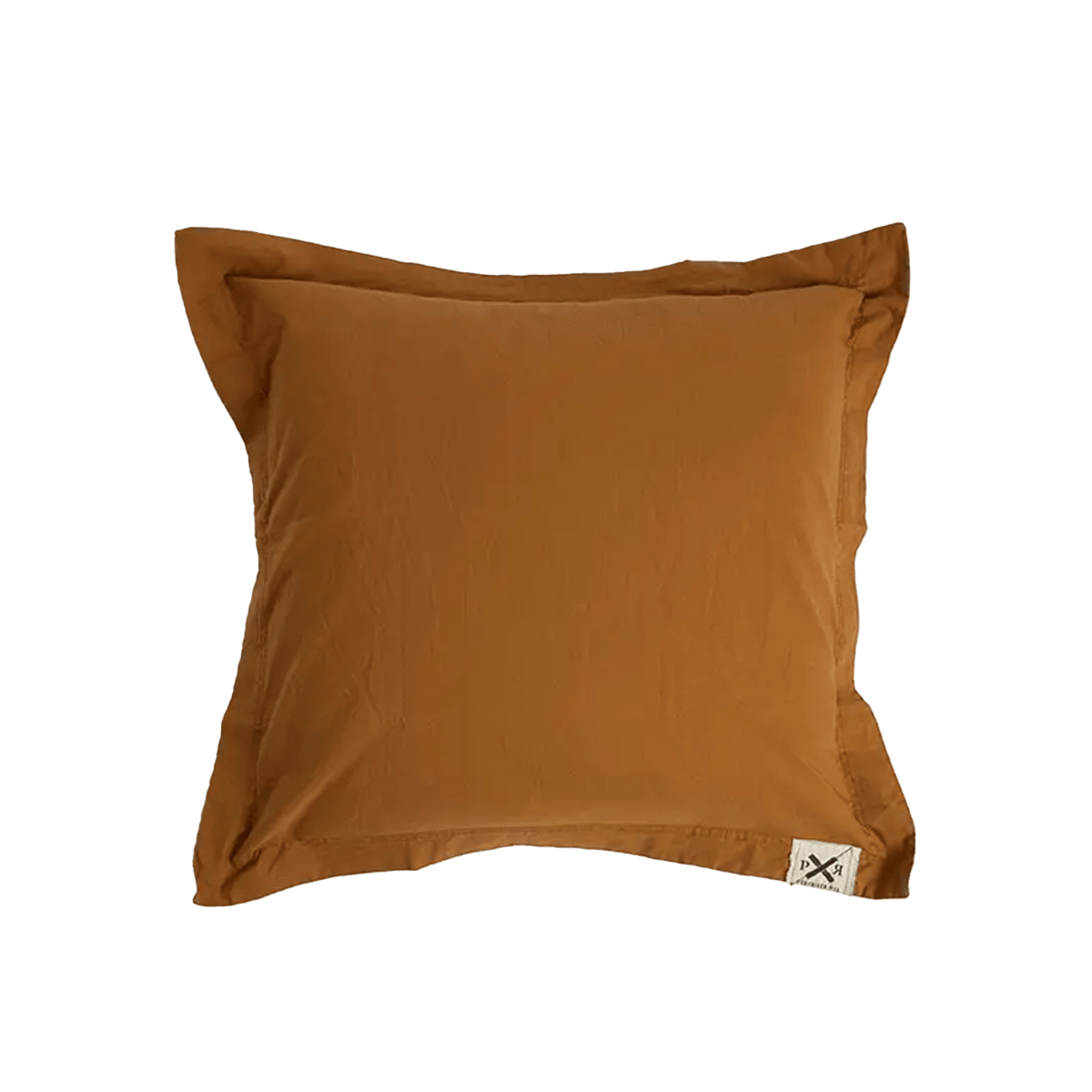 Organic Cotton European Pillow Sham with Insert, Toffee Brown Asher + Rye