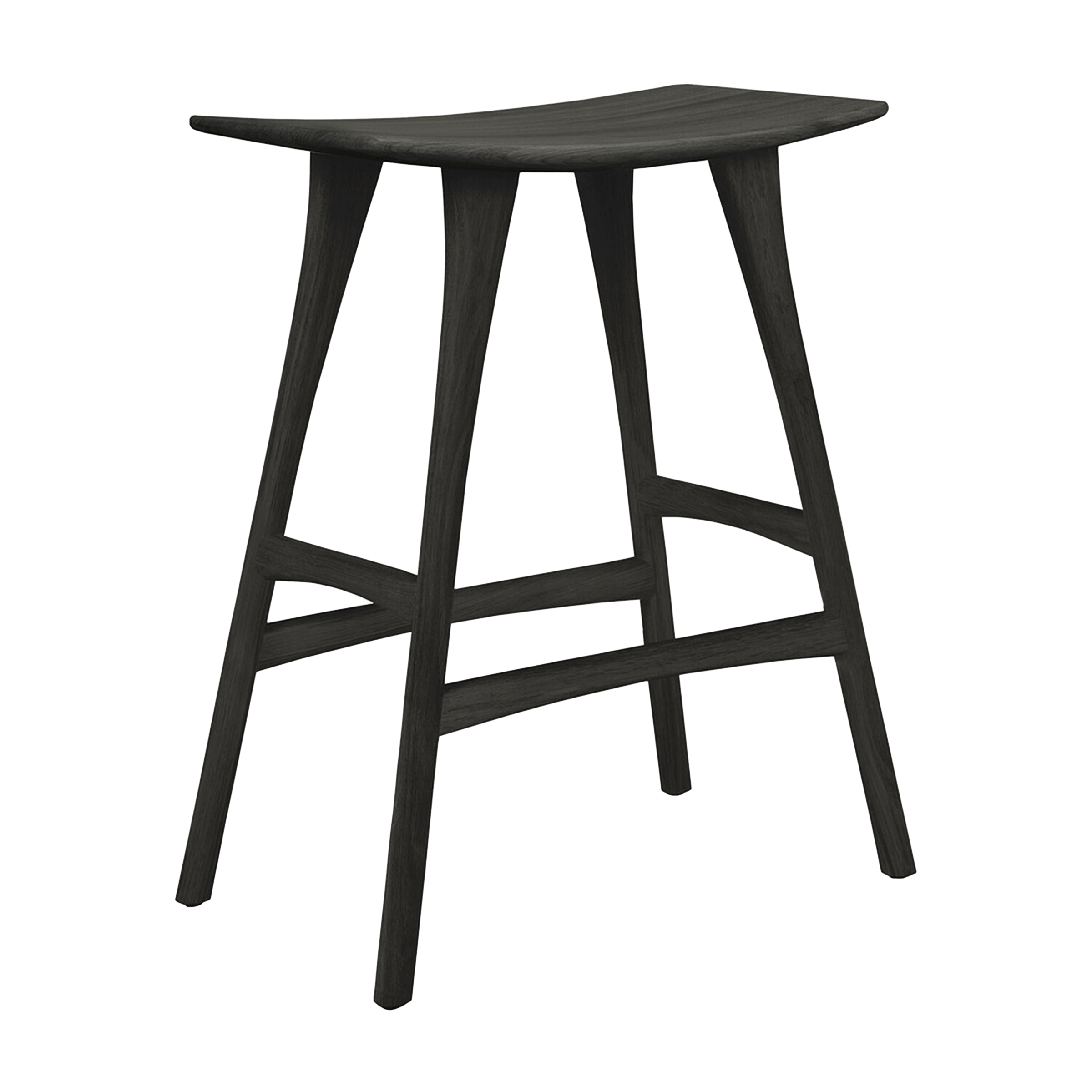 Ethnicraft Furniture Black Oak / No Upholstery Osso Counter Stool