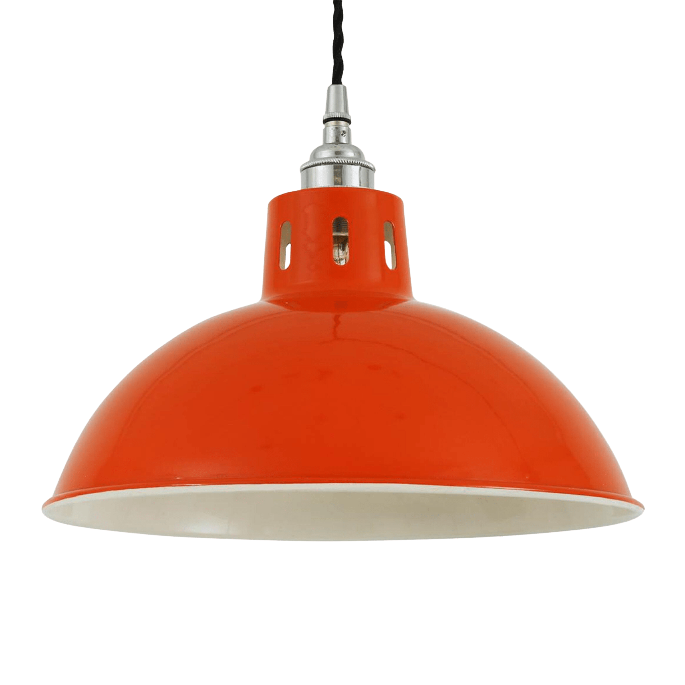 Mullan Lighting Lighting 100 cm (39.5") / Powder-Coated Orange Osson Industrial Factory Pendant Light