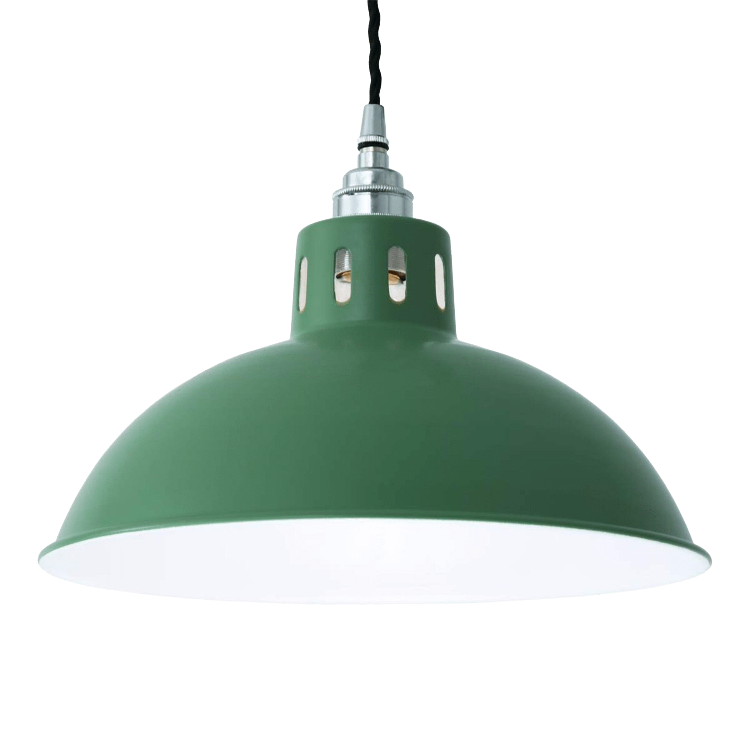 Mullan Lighting Lighting 100 cm (39.5") / Powder-Coated Sage Green Osson Industrial Factory Pendant Light