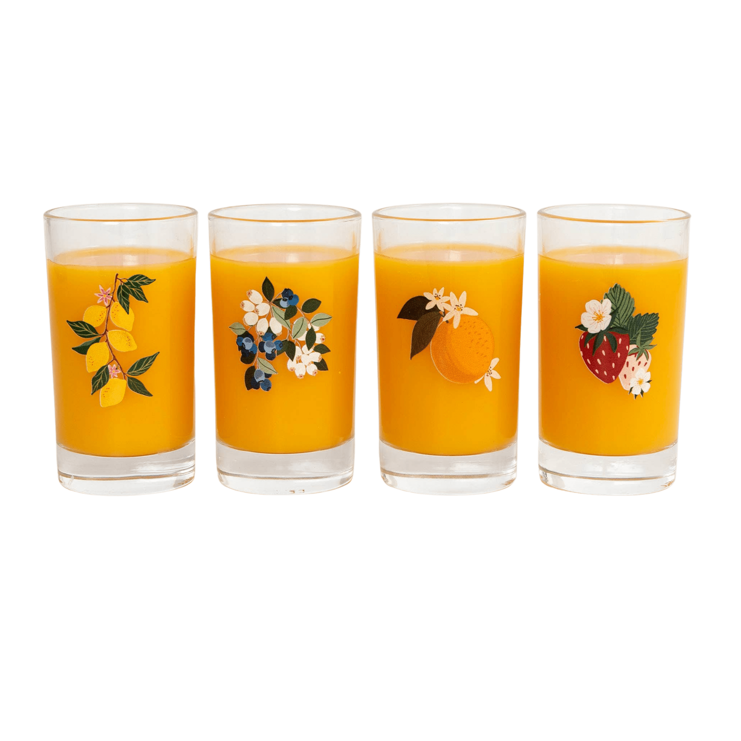 Paper Farm Press Paper Farm Press - Berry & Citrus Mini Juice Glass Set