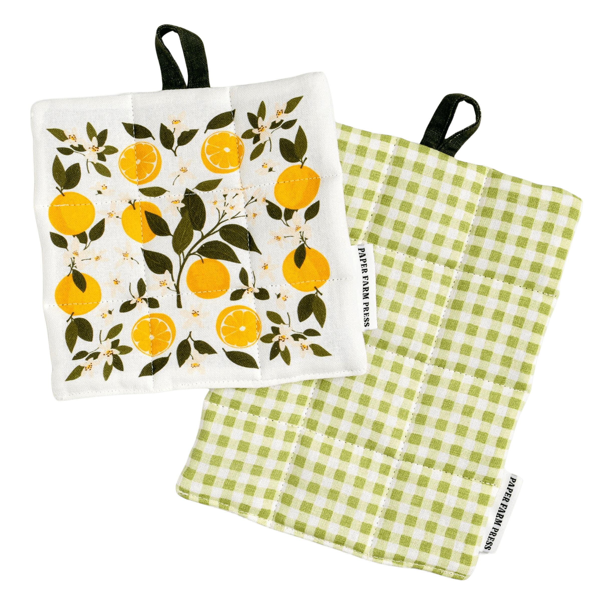 Paper Farm Press Paper Farm Press - Orange Orchard Pot Holder Set