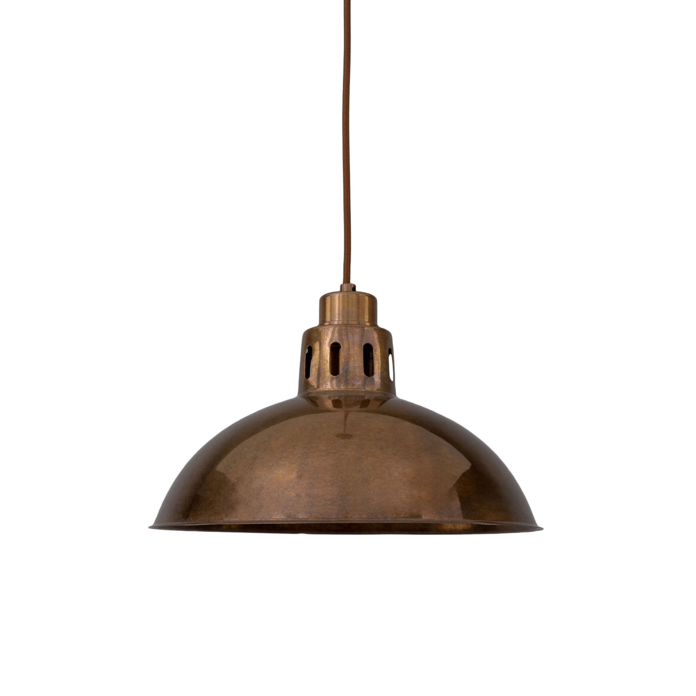 Mullan Lighting Lighting 100cm (39.5") / Antique Brass Paris Industrial Brass Pendant Light