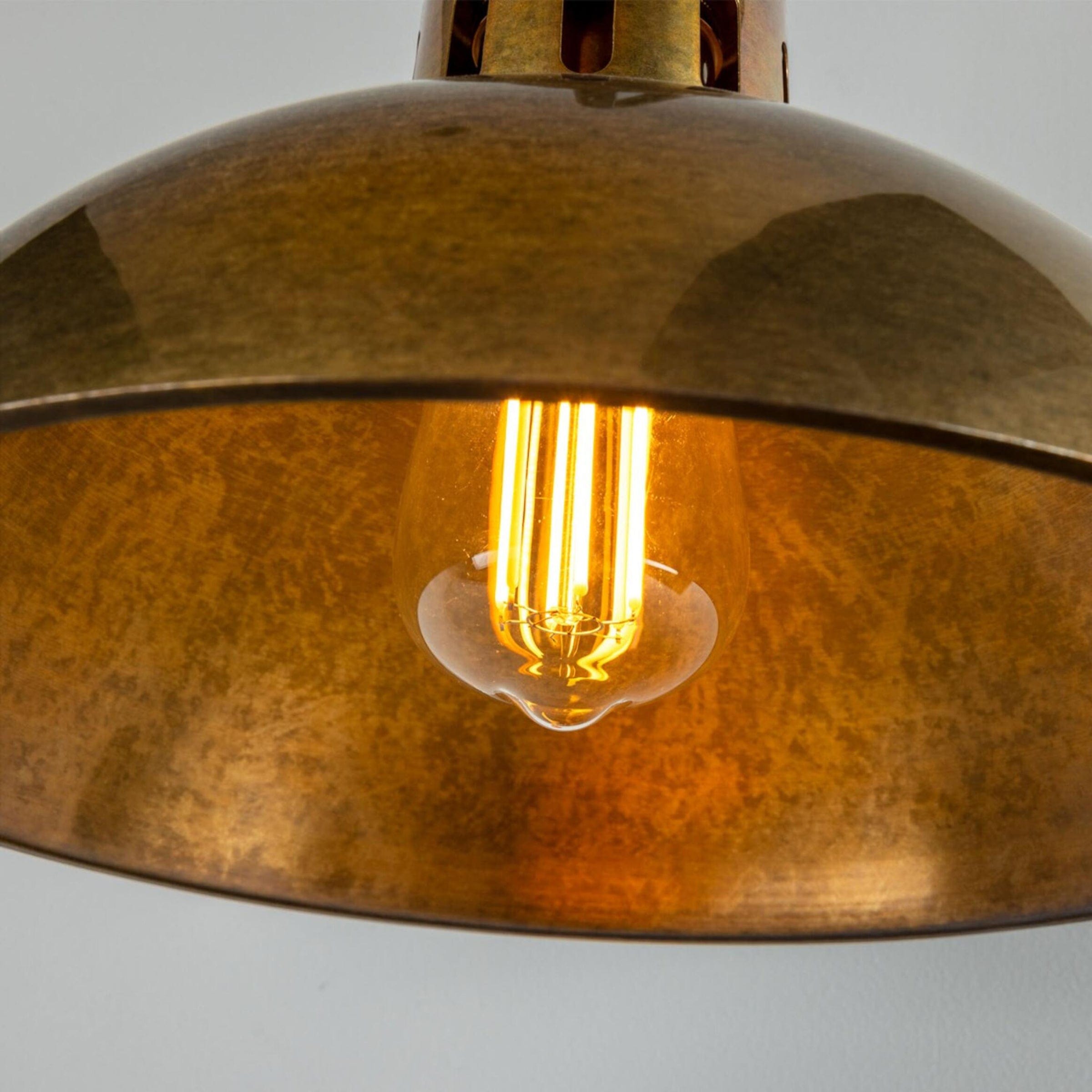 Mullan Lighting Lighting Paris Industrial Brass Swan Neck Wall Sconce
