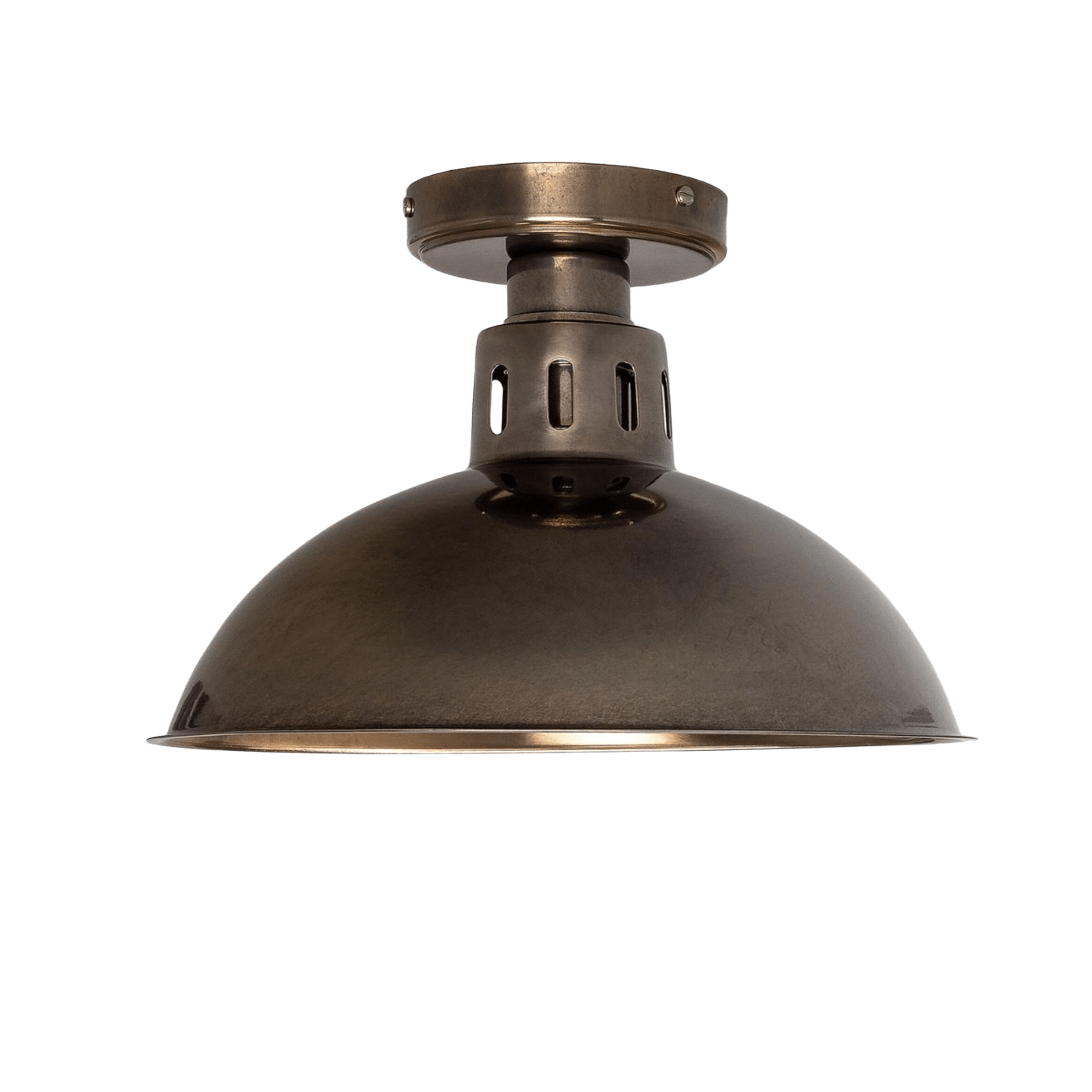Mullan Lighting Lighting Antique Silver Paris Industrial Flush Ceiling Light