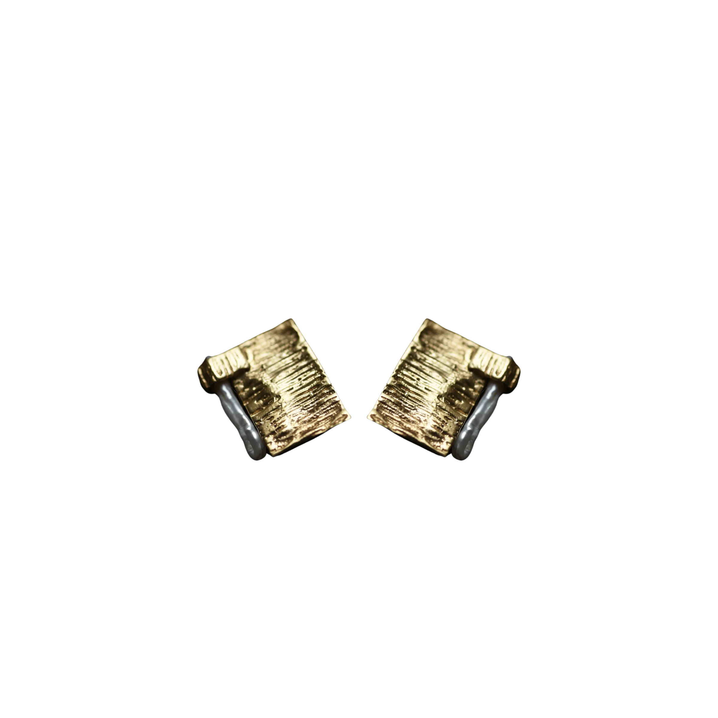 8.6.4 SHOP Pearl & Brass Stud Earrings