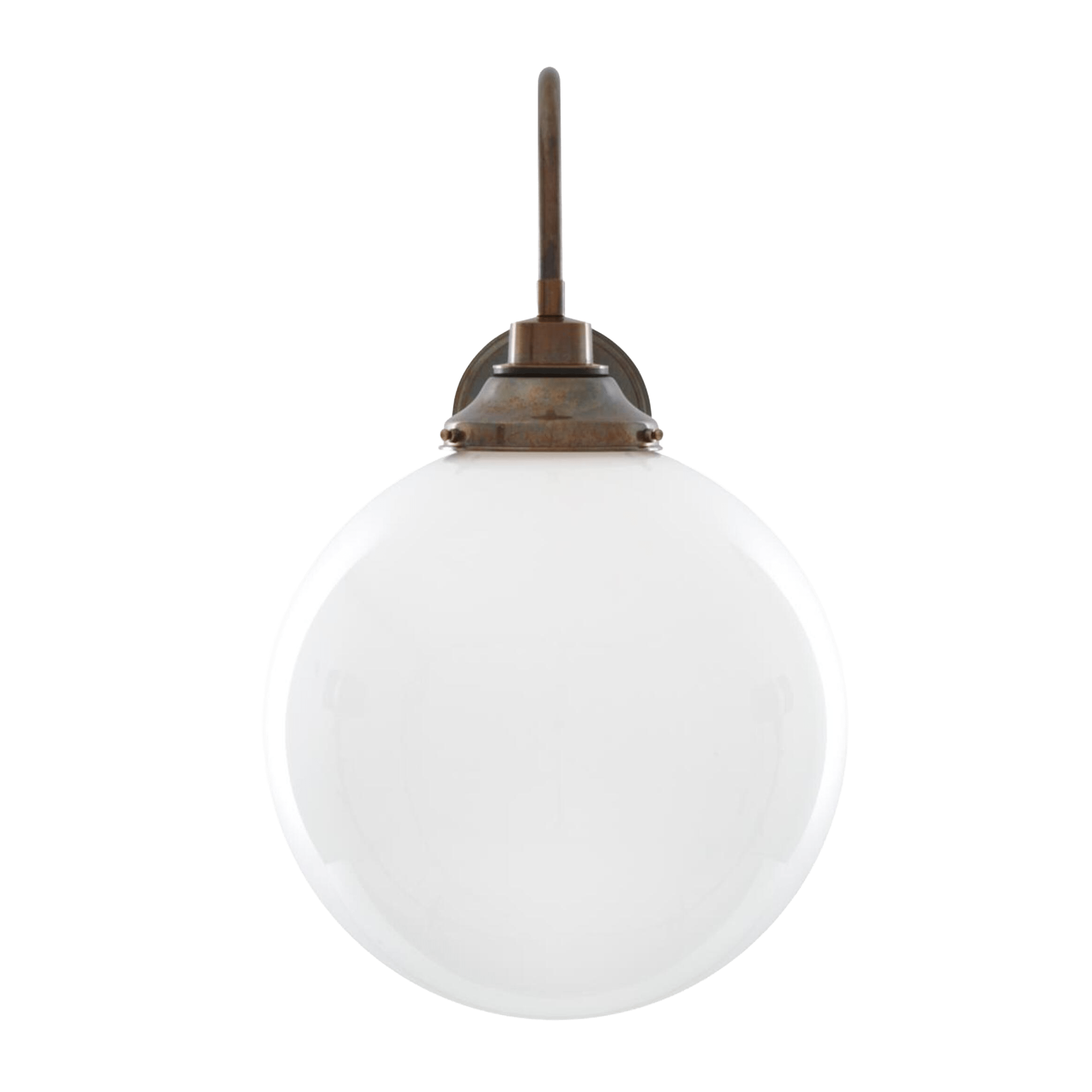 Mullan Lighting Lighting Pelagia Opal Globe Swan Neck Wall Light