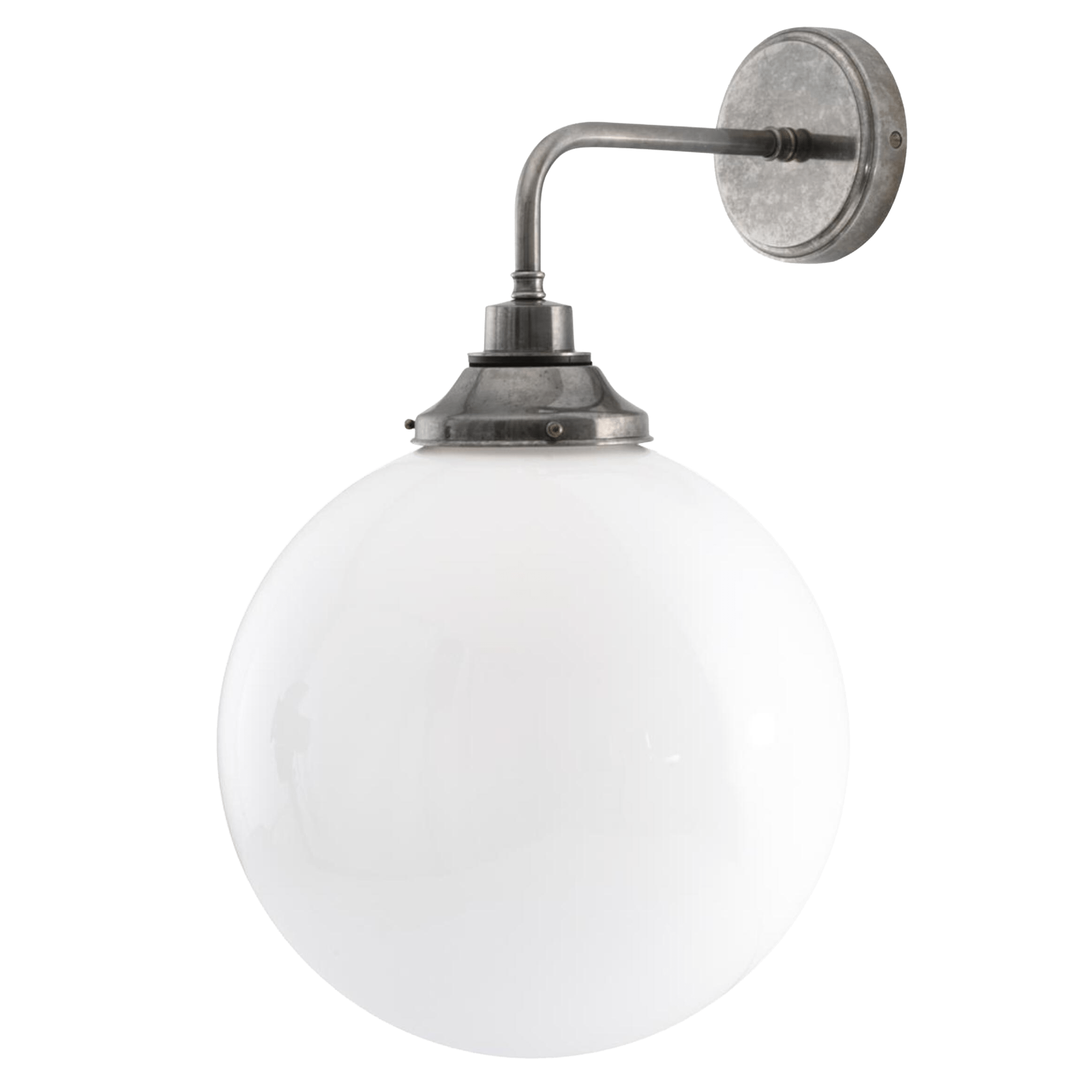 Mullan Lighting Lighting 11.75" / Antique Silver Pelagia Opal Globe Wall Sconce