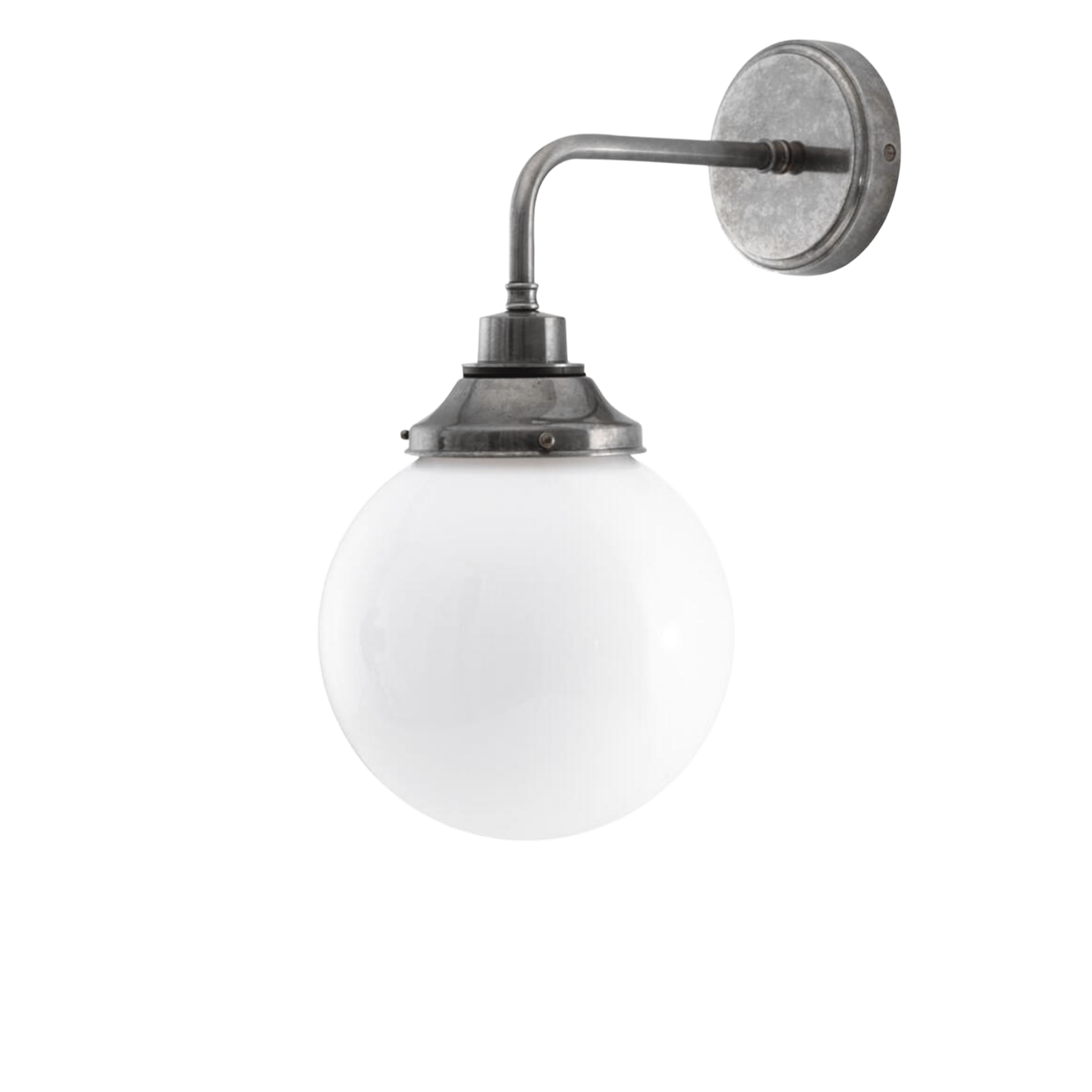 Mullan Lighting Lighting 7.75" / Antique Silver Pelagia Opal Globe Wall Sconce
