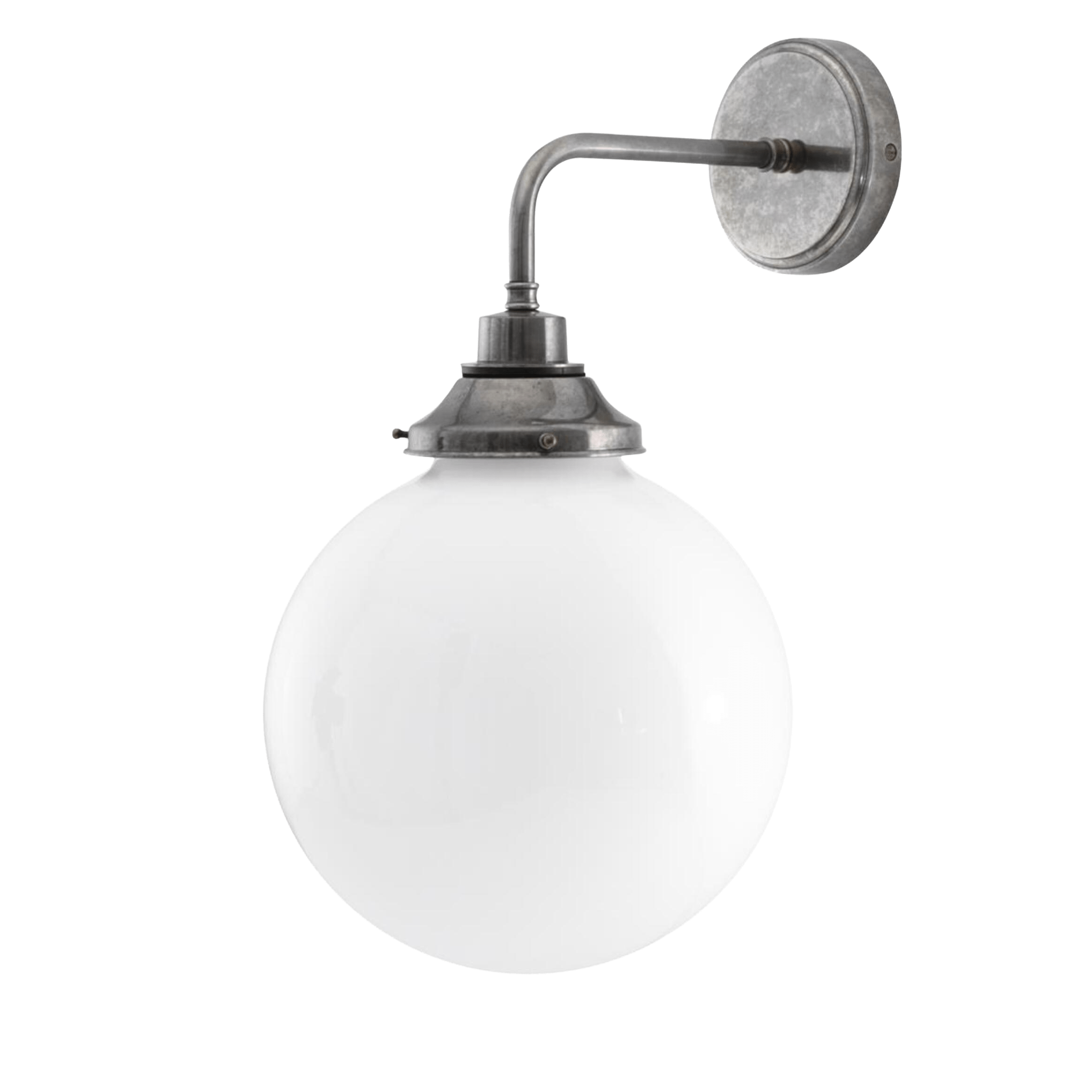 Mullan Lighting Lighting 9.75" / Antique Silver Pelagia Opal Globe Wall Sconce