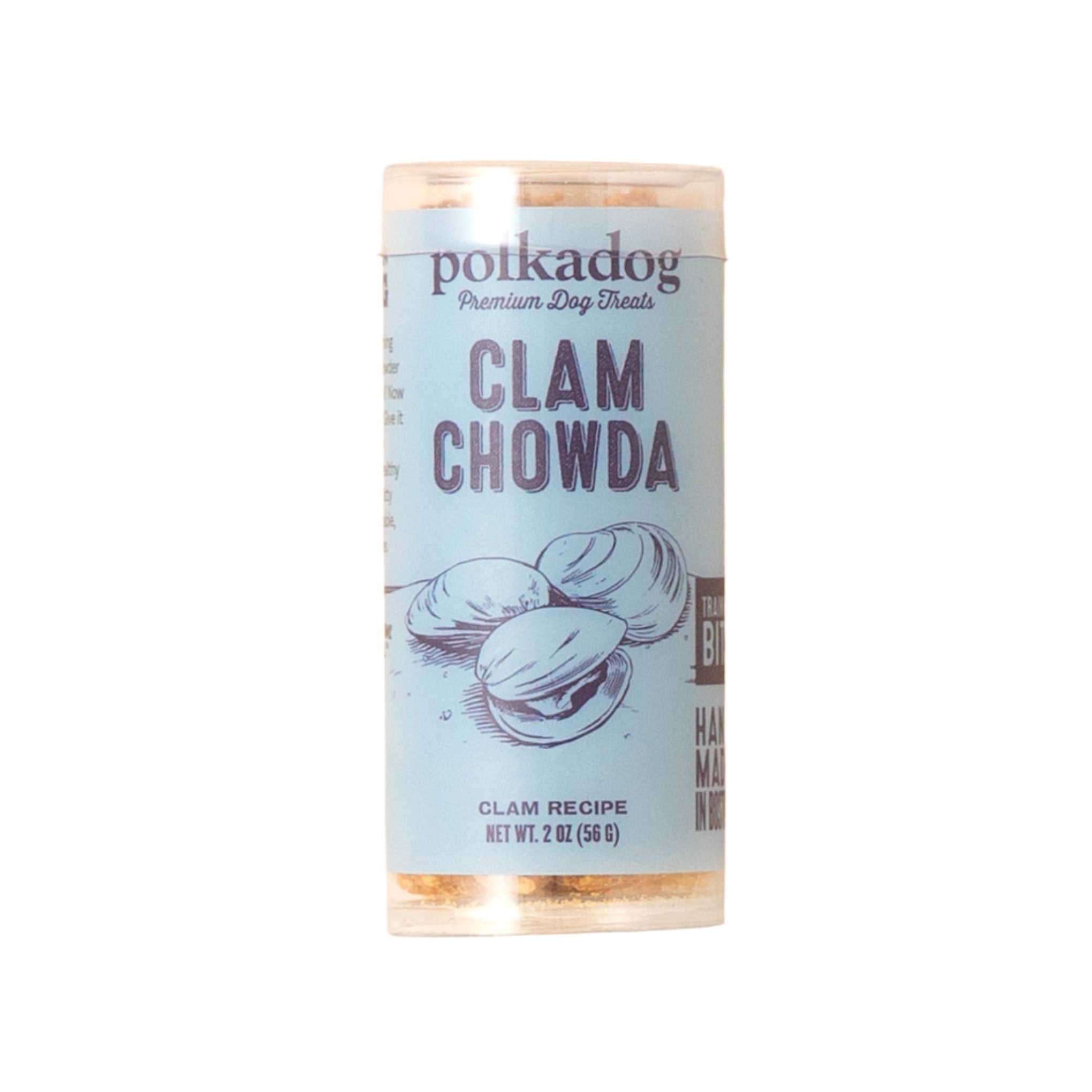 Polkadog Polkadog - Mini Tube: Clam Chowda, Training Bits - 2oz - Dog Treats