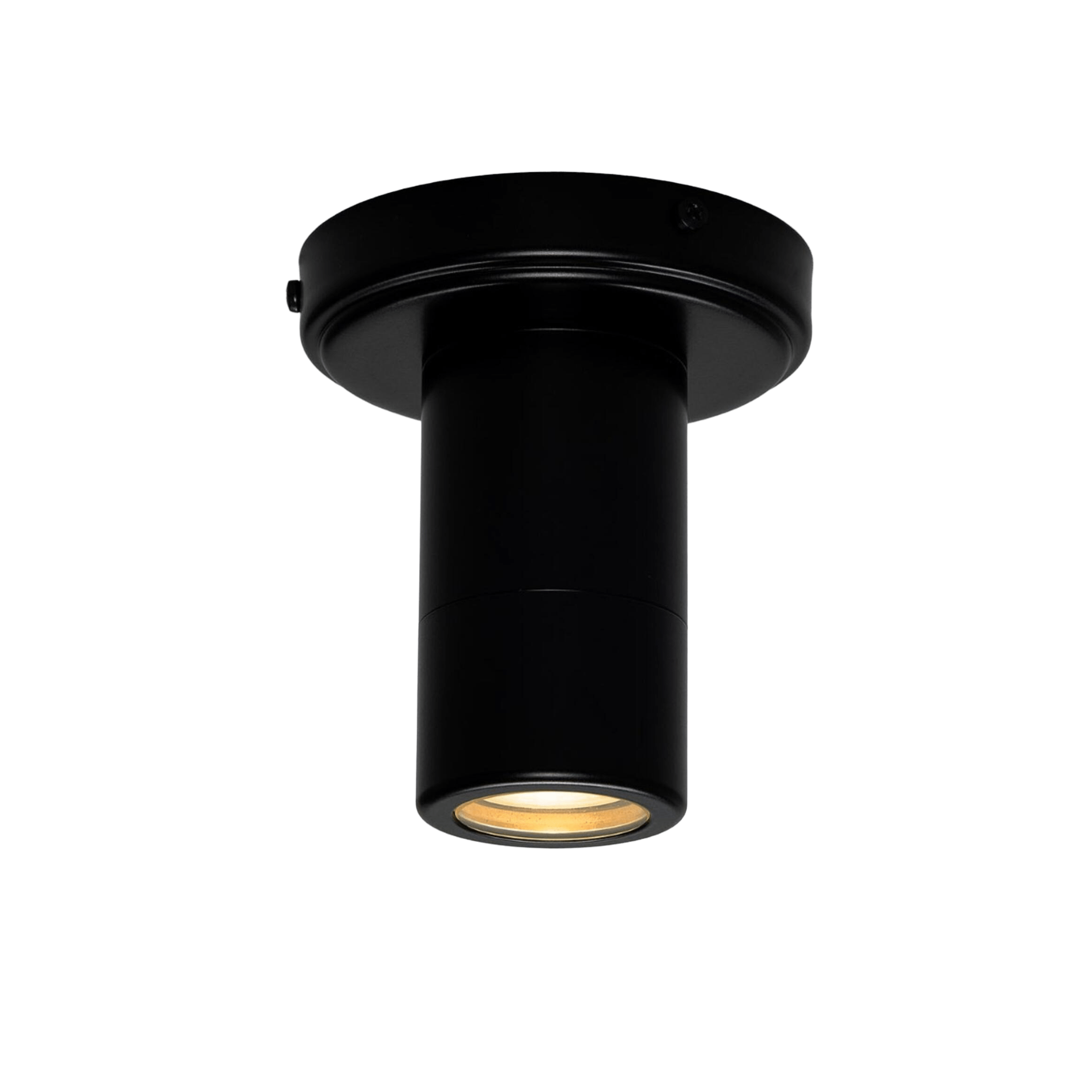 Mullan Lighting Lighting Powder-Coated Matte Black Quin Brass Cylinder Downlight