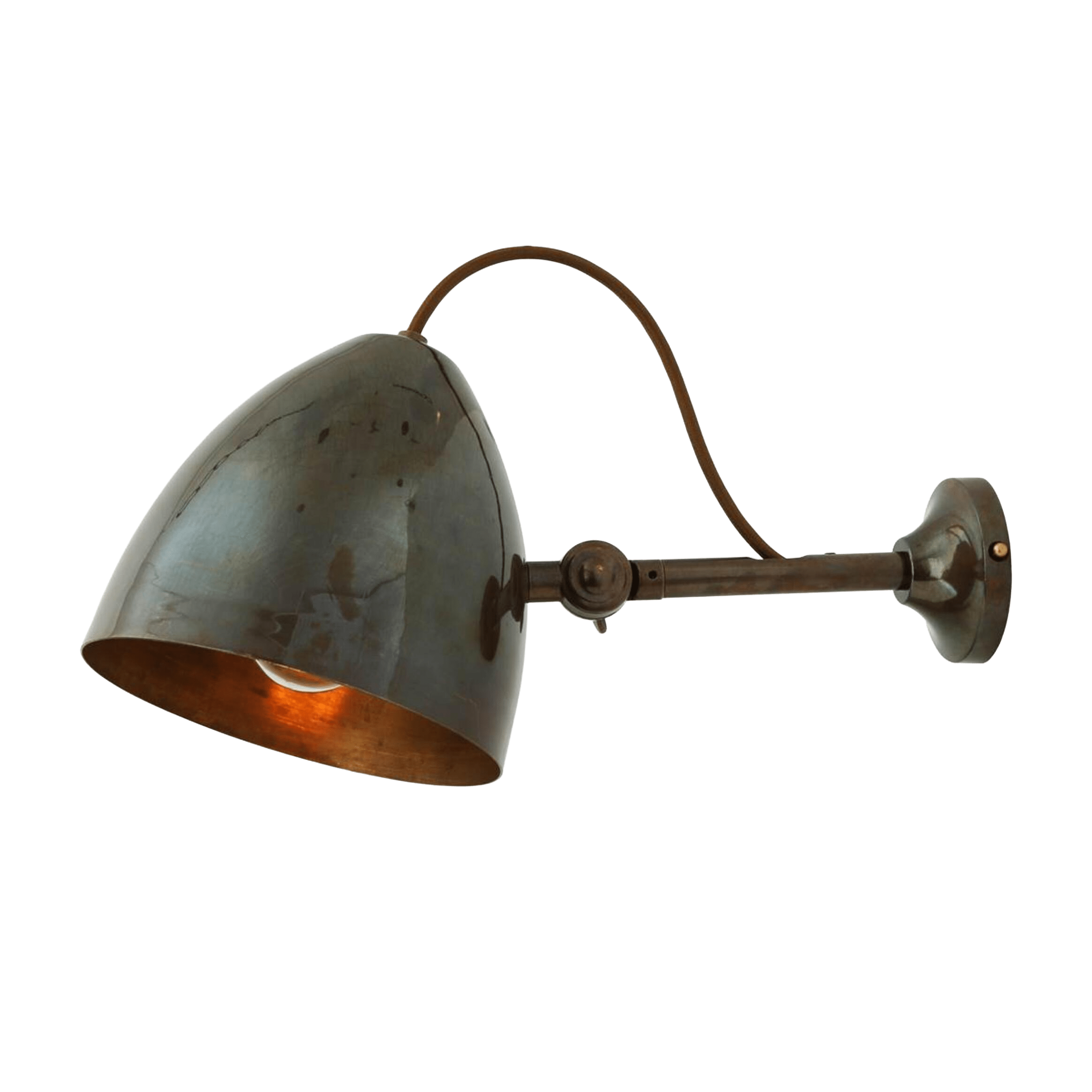 Mullan Lighting Lighting Antique Brass Quito Cone Wall Sonce