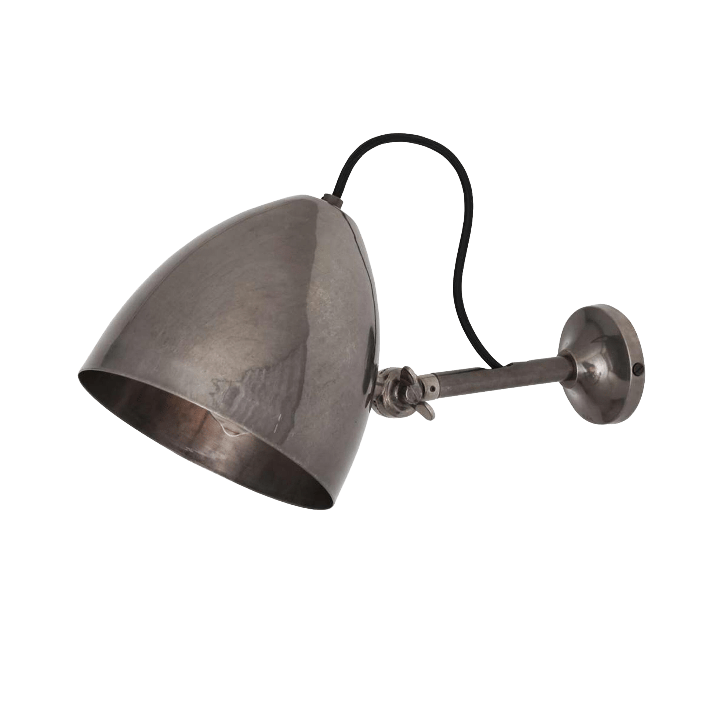 Mullan Lighting Lighting Antique Silver Quito Cone Wall Sonce