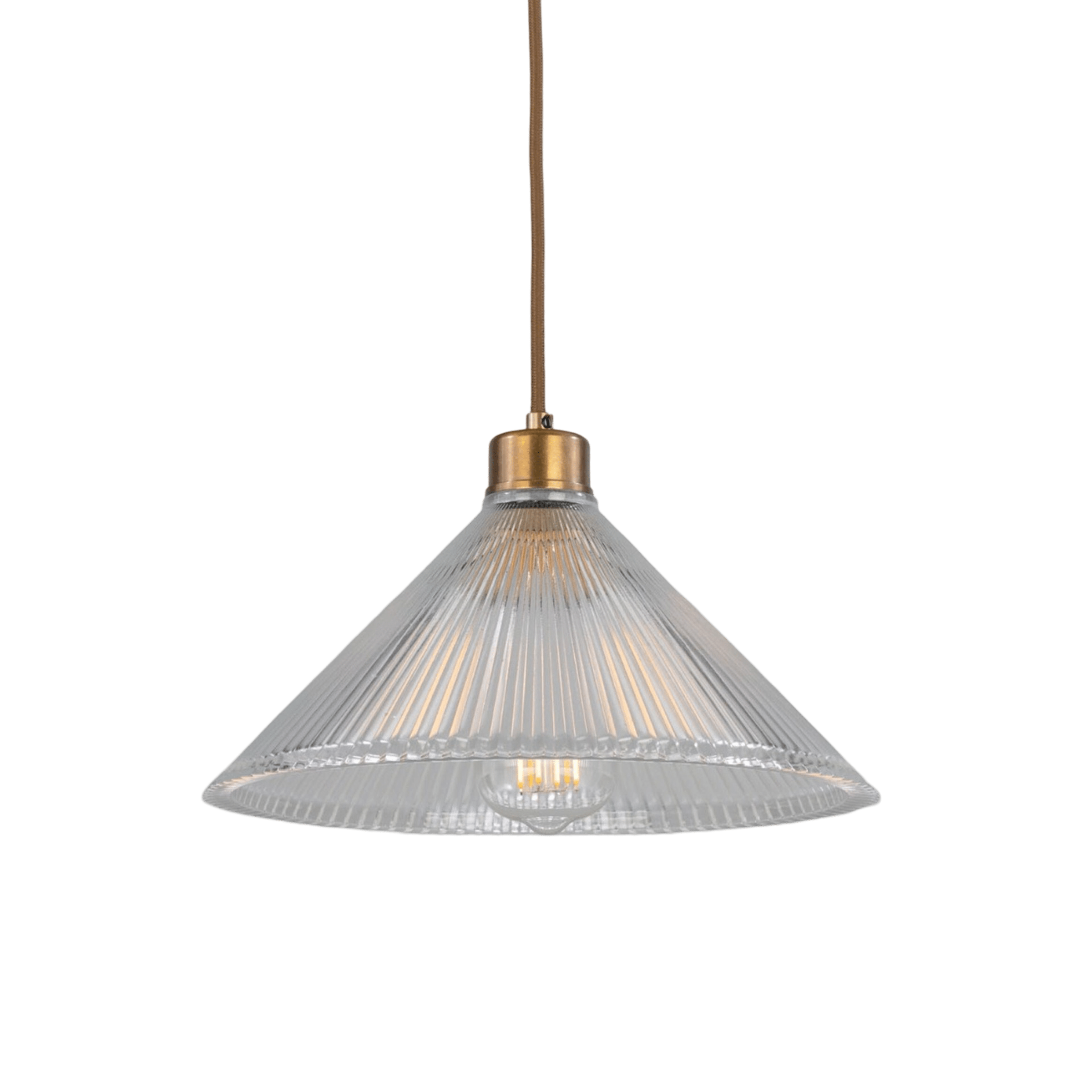 Mullan Lighting Lighting Antique Brass / 39.25" (100cm) Rebell Prismatic Glass Pendant Light