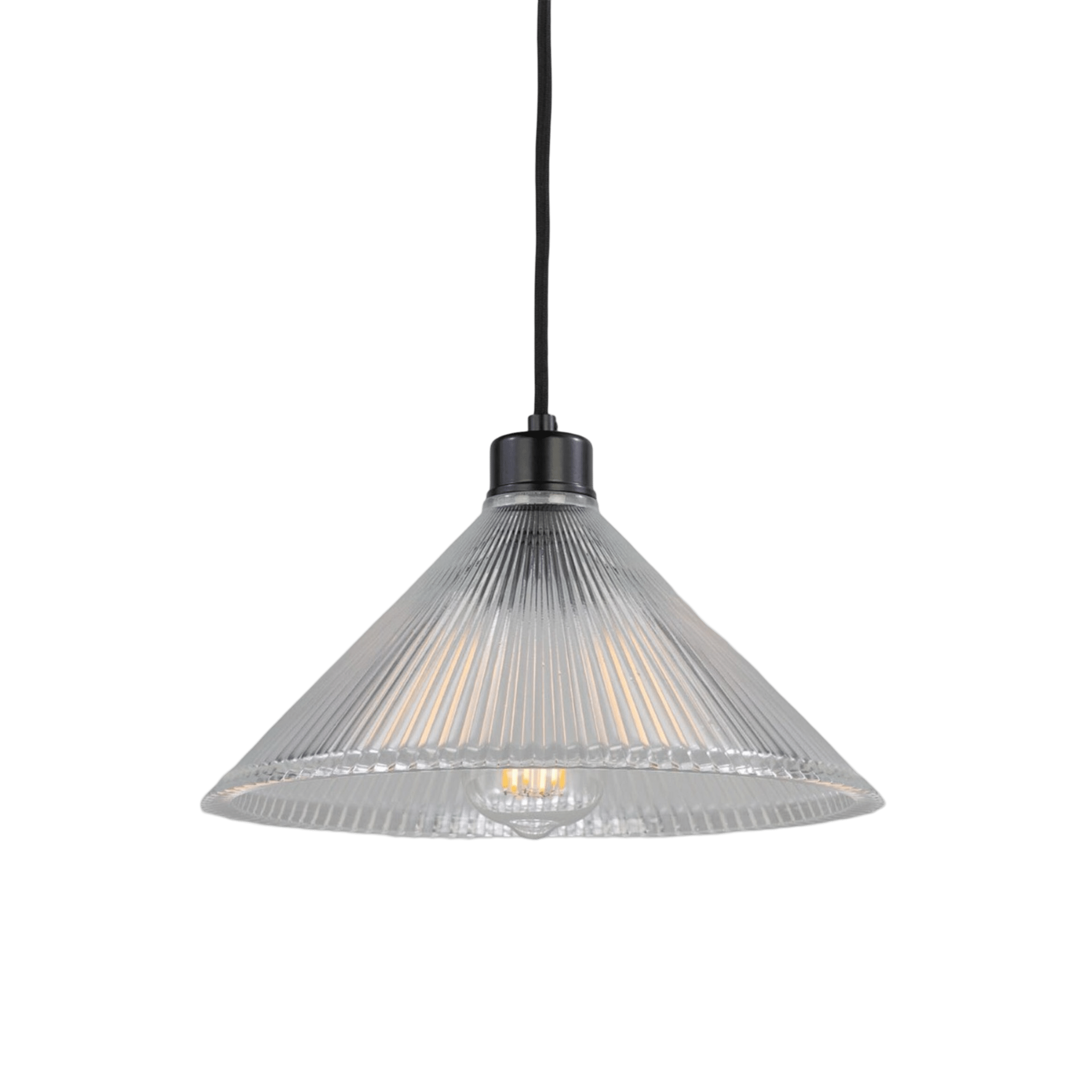 Mullan Lighting Lighting Powder-coated Matte Black / 39.25" (100cm) Rebell Prismatic Glass Pendant Light
