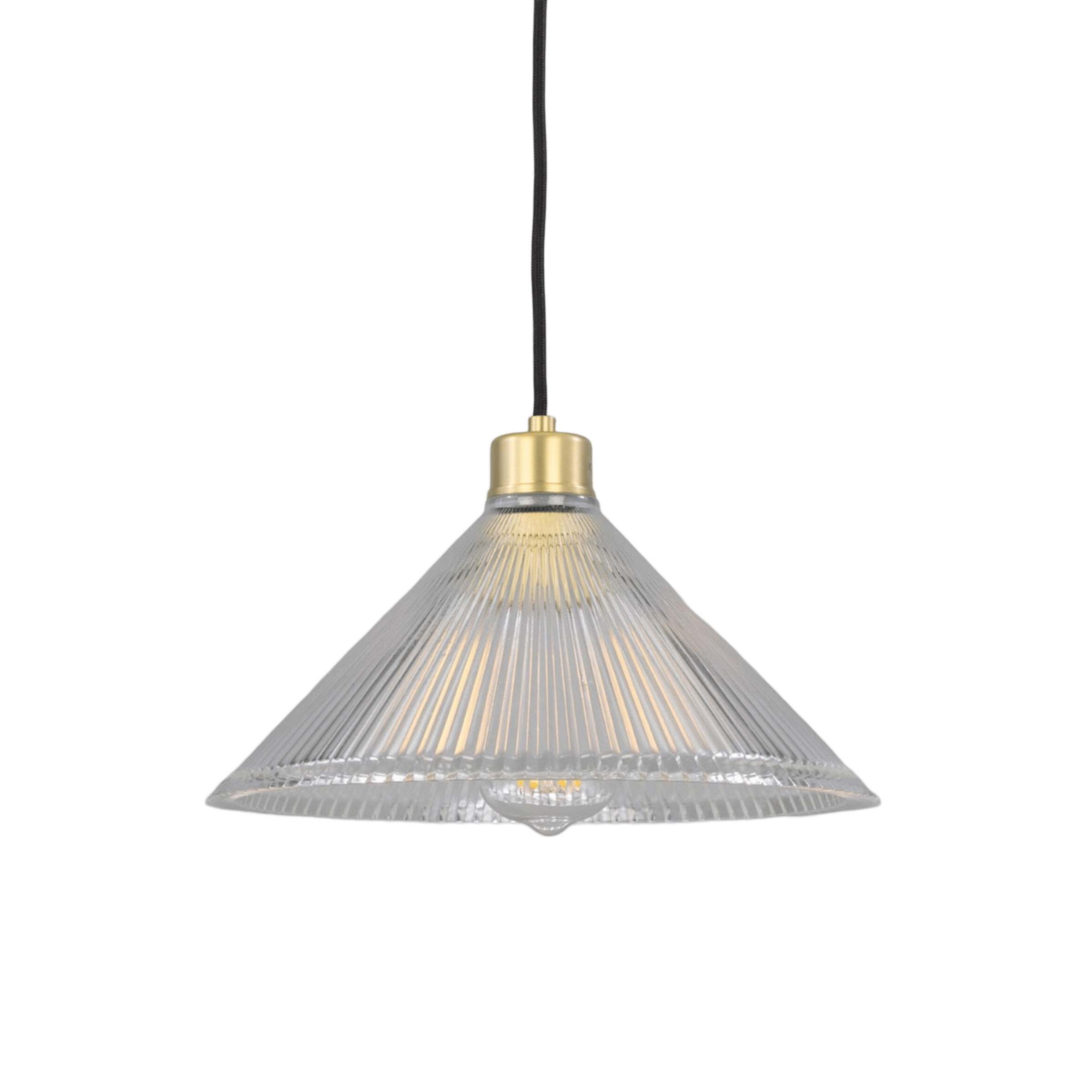Mullan Lighting Lighting Satin Brass / 39.25" (100cm) Rebell Prismatic Glass Pendant Light