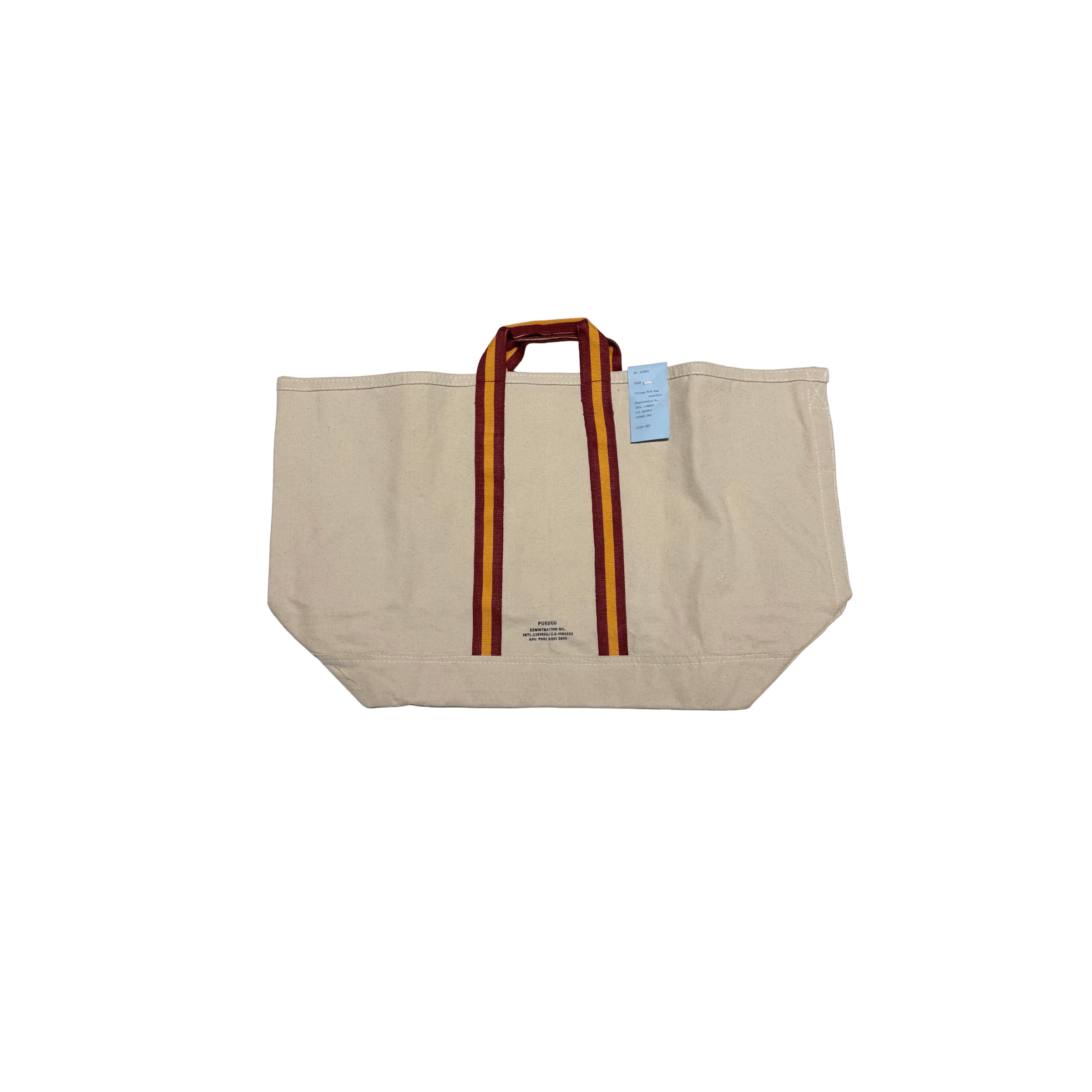 Puebco SHOP Maroon x Orange Retro "College" Vacation Tote