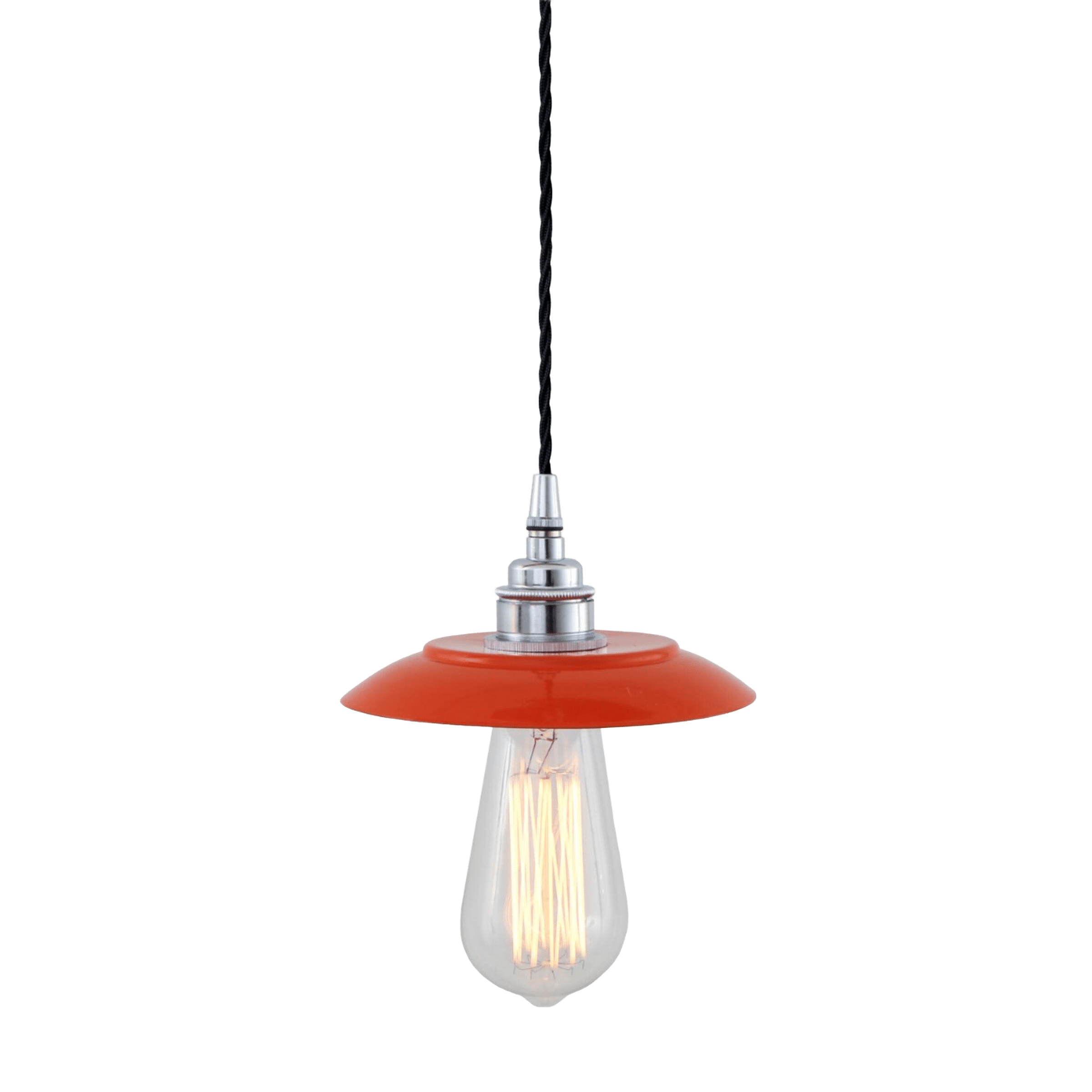 Mullan Lighting Lighting Powder-Coated Orange / 100cm (39.5") Reznor Vintage Brass Pendant Light