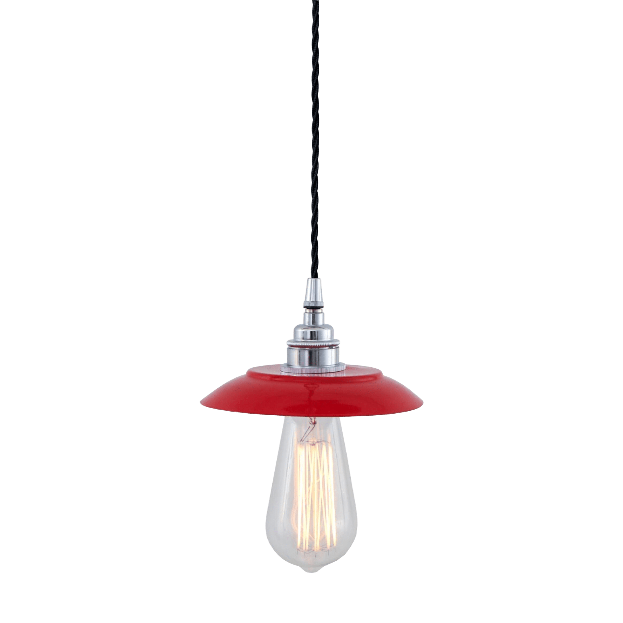 Mullan Lighting Lighting Powder-Coated Red / 100cm (39.5") Reznor Vintage Brass Pendant Light