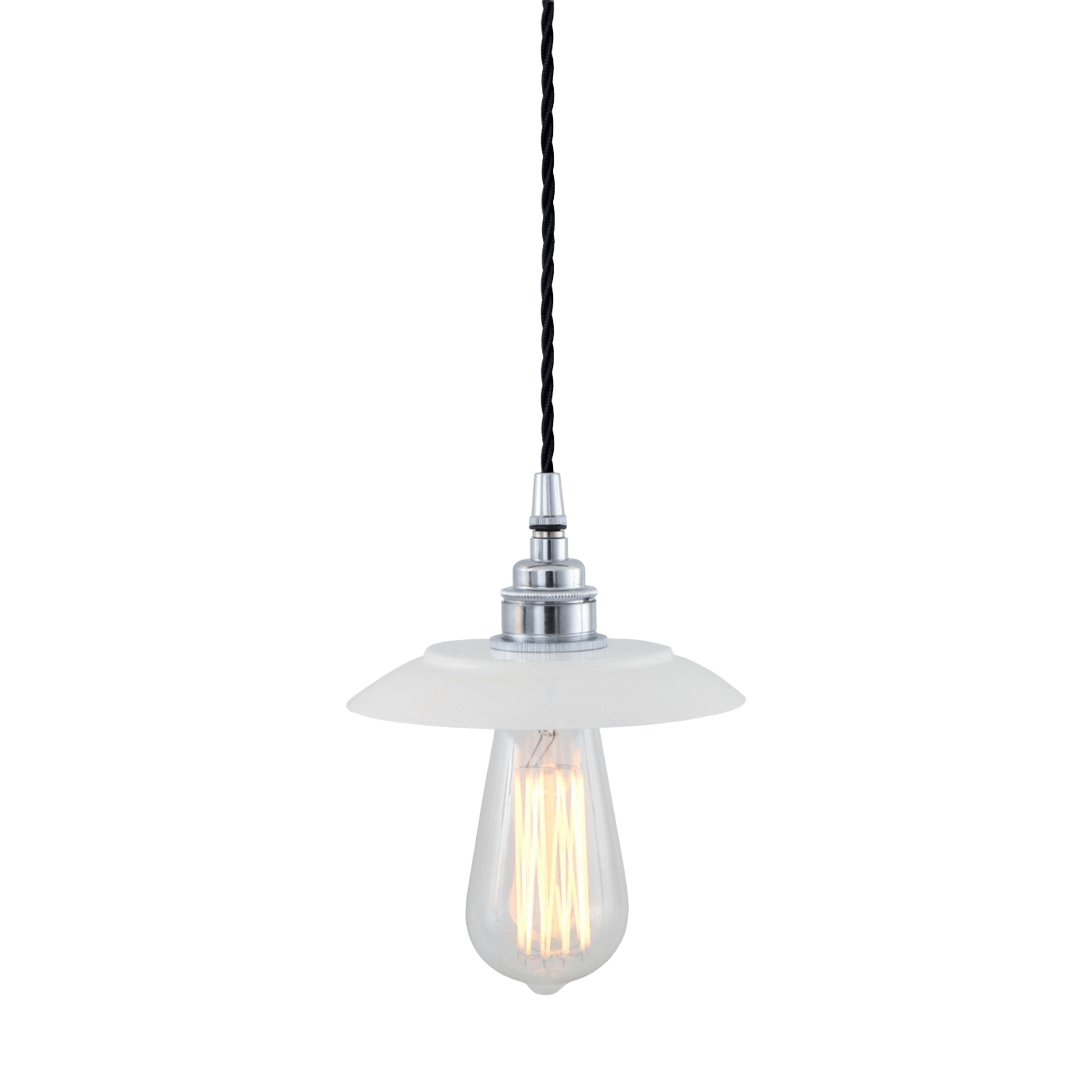 Mullan Lighting Lighting Powder-Coated White / 100cm (39.5") Reznor Vintage Brass Pendant Light