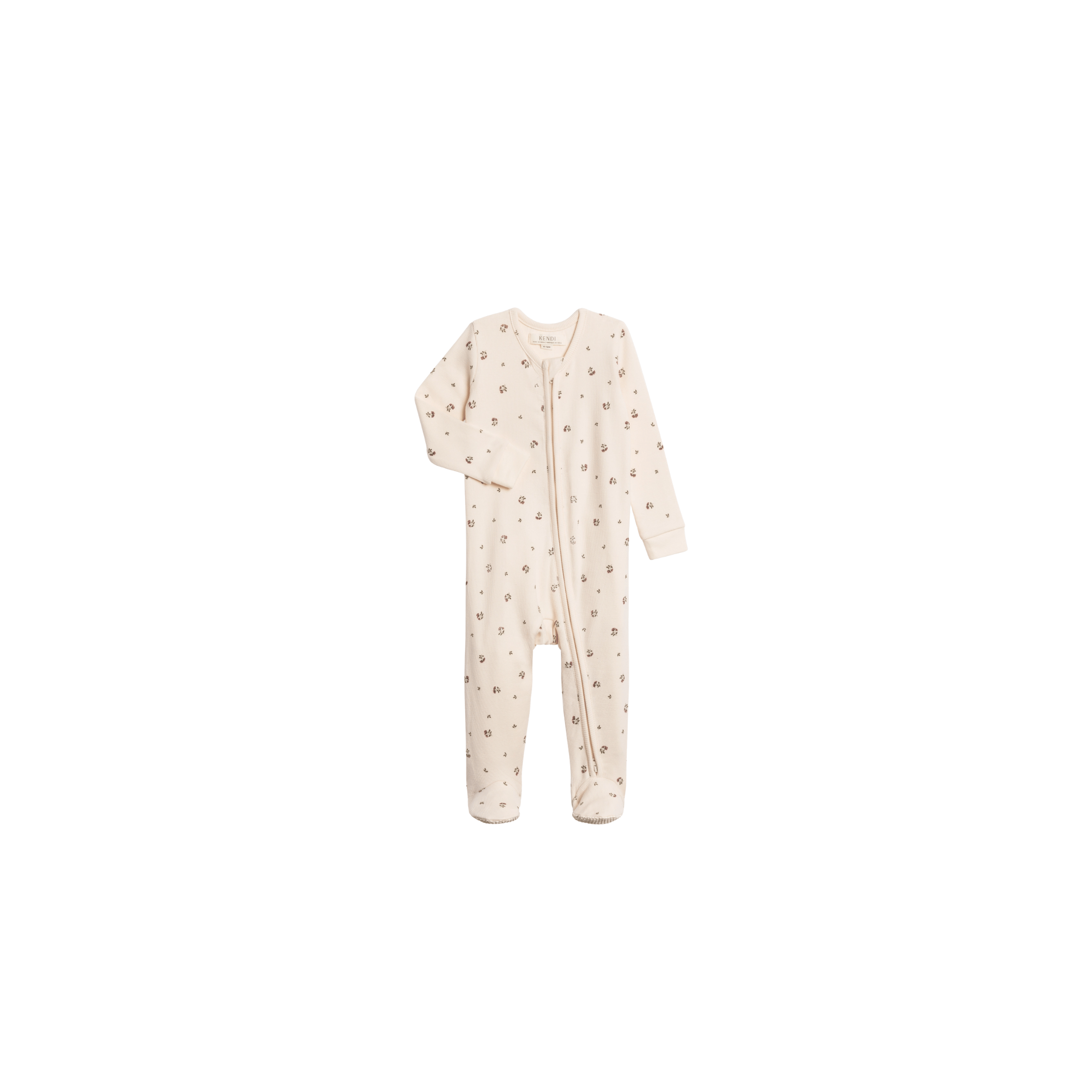 Colored Organics Baby Clothing Lindsey Floral / Olive / 0-3M Ribbed Zipper Sleeper