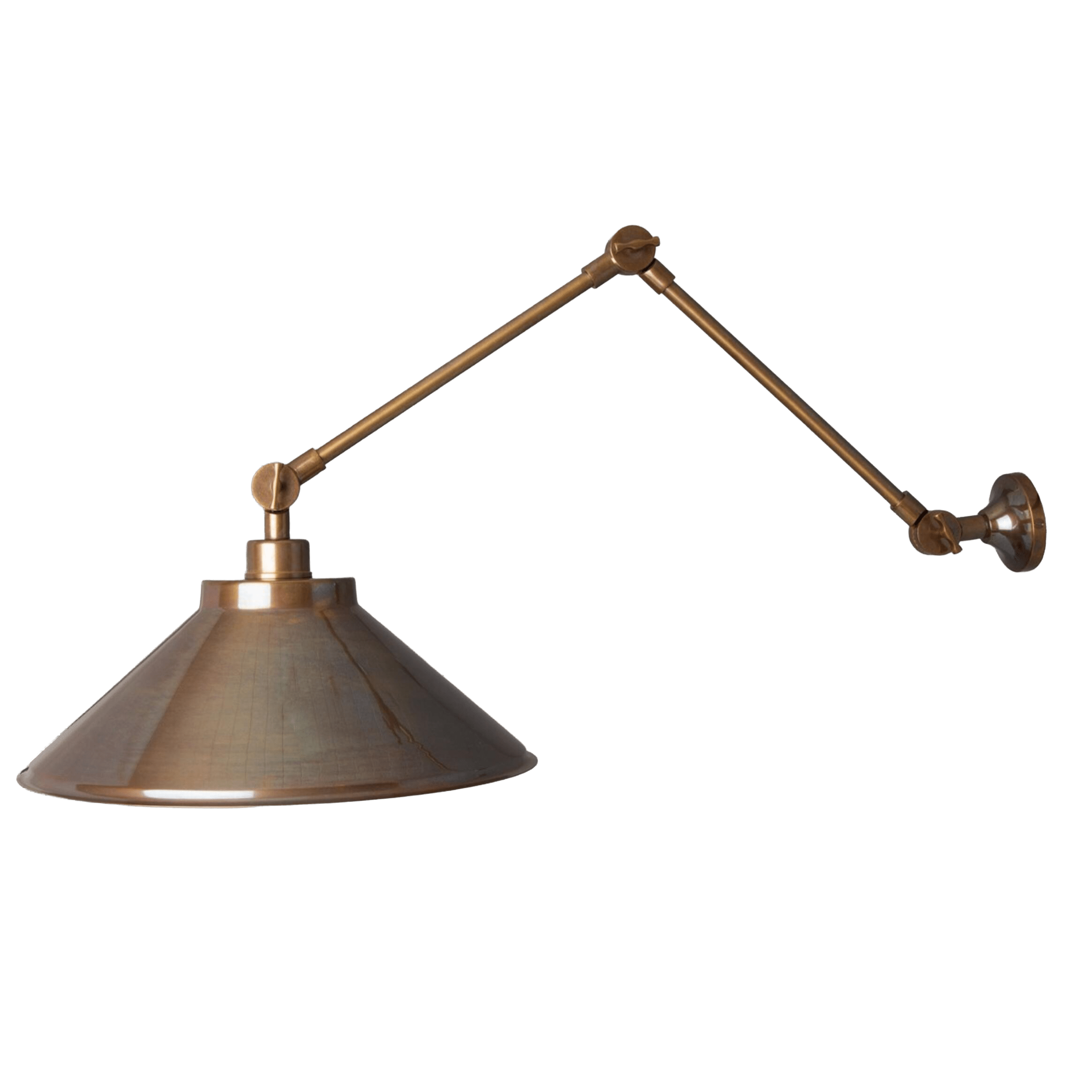 Mullan Lighting Lighting Antique Brass Rio Vintage Adjustable Wall Sconce