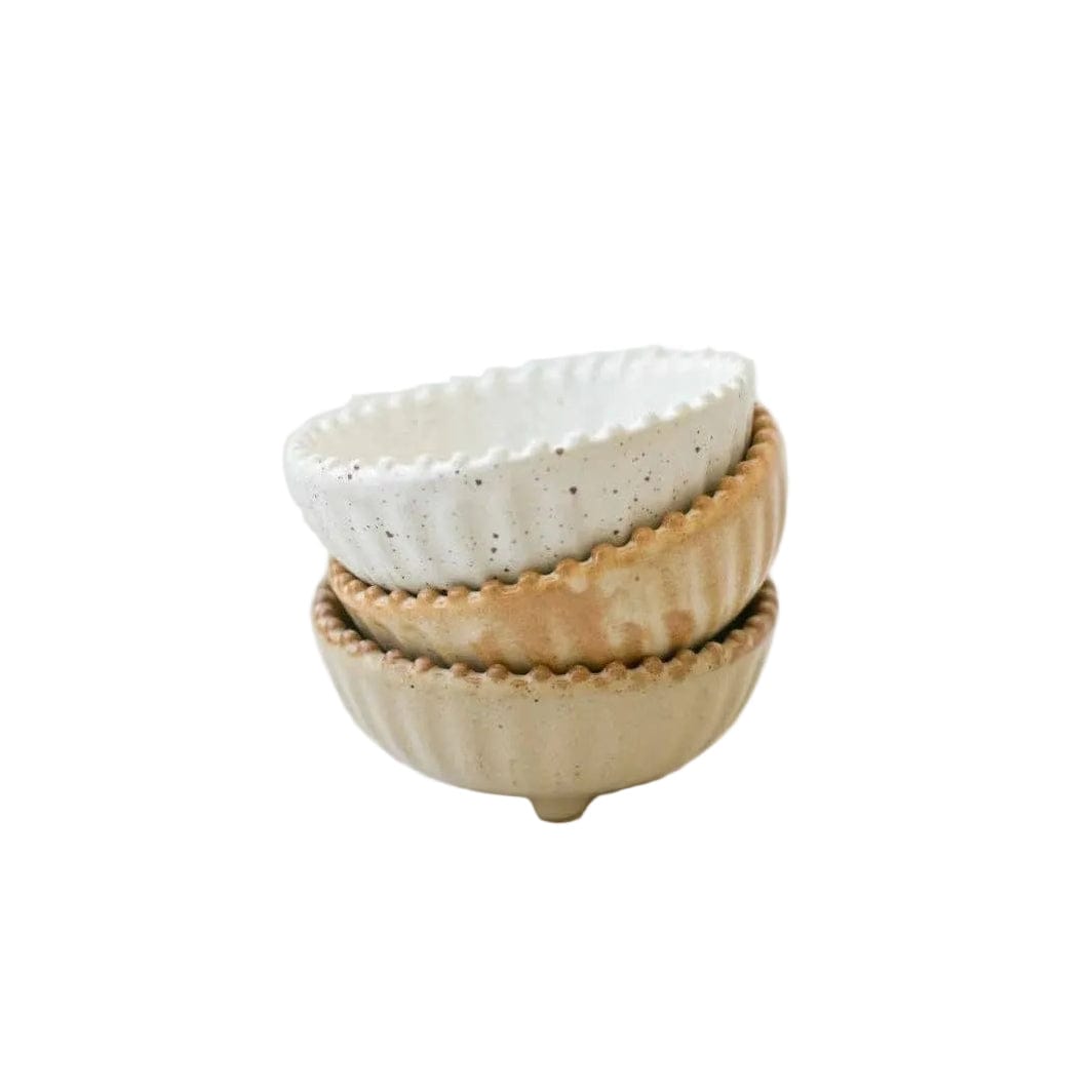 Fodory Kitchen & Dining Ruffled Edge Ceramic Pinch Bowl, Various Colors