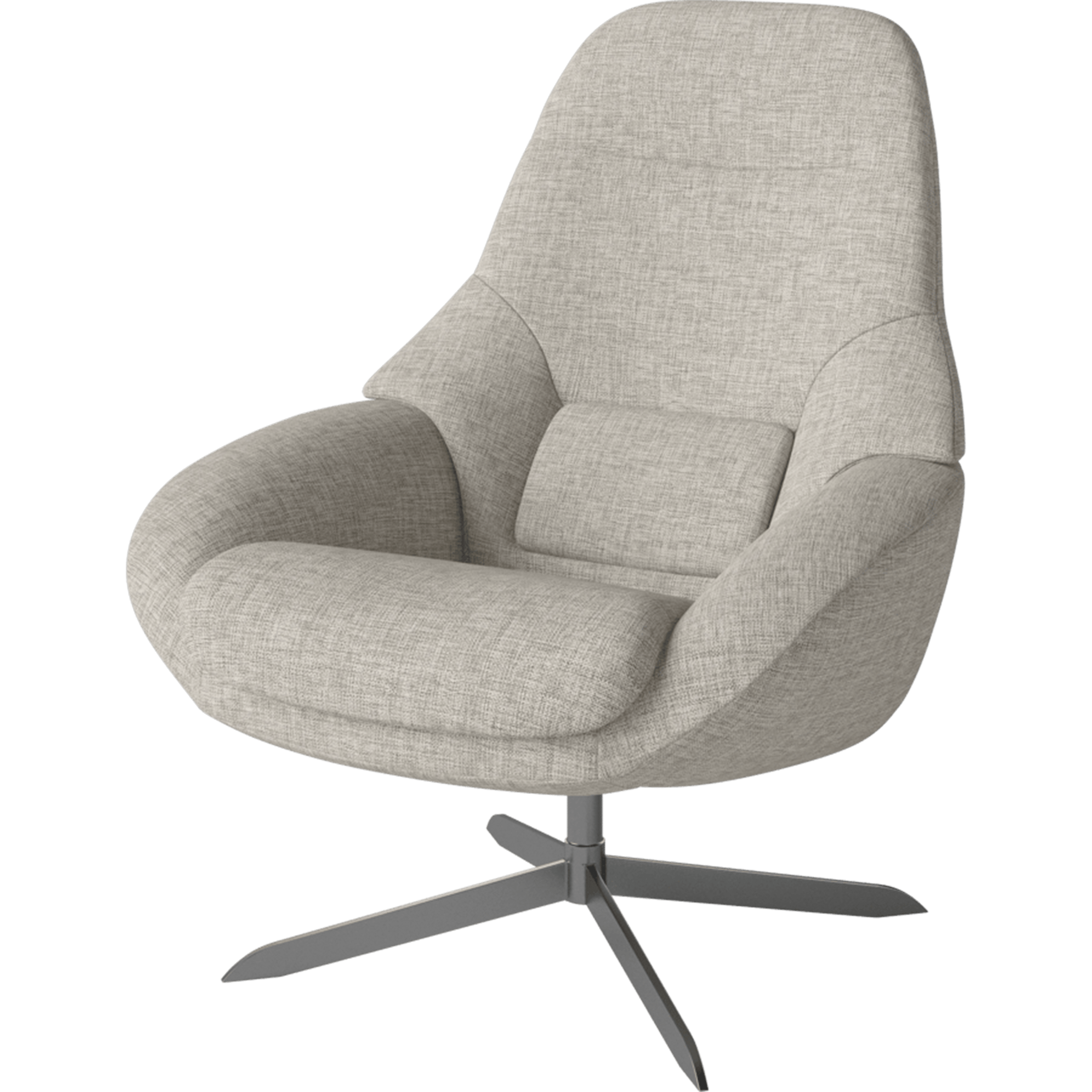 Bolia Furniture Nantes Flat Weave / Sand / Satin Lacquered Steel Saga Armchair