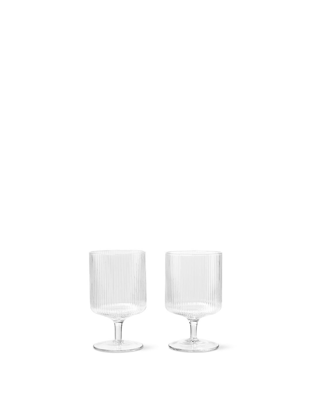 Ferm Living Kitchen & Dining Set of 2, Ripple Wine Glasses