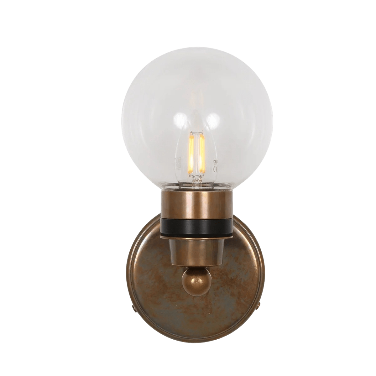 Mullan Lighting Lighting Shannon Small Glass Globe Wall Light