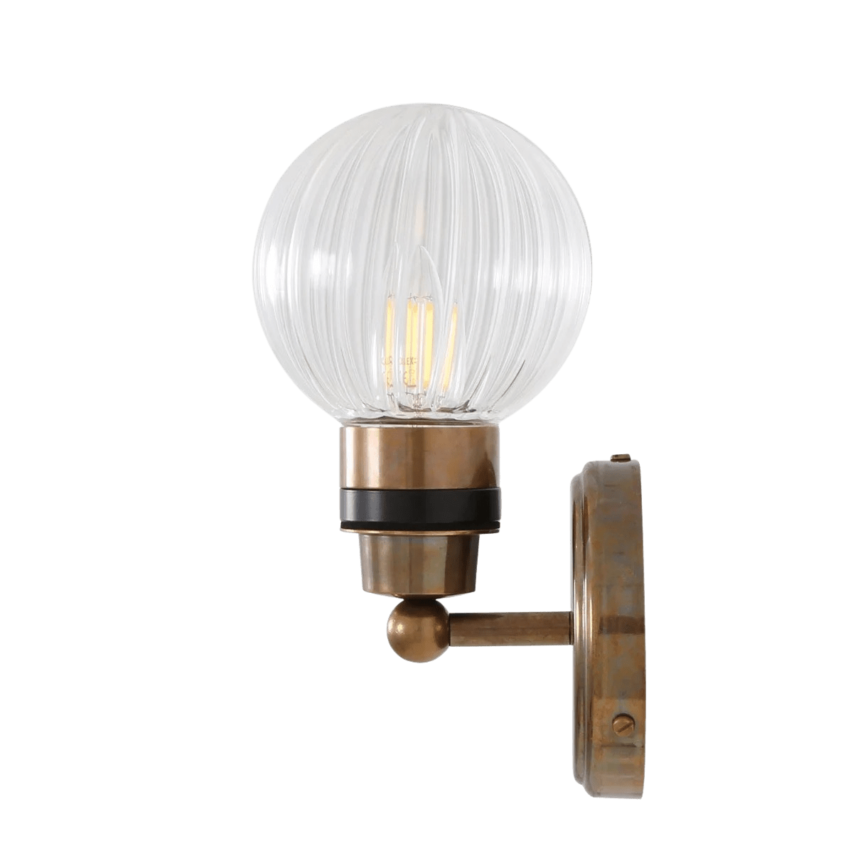 Mullan Lighting Lighting Shannon Small Glass Globe Wall Light