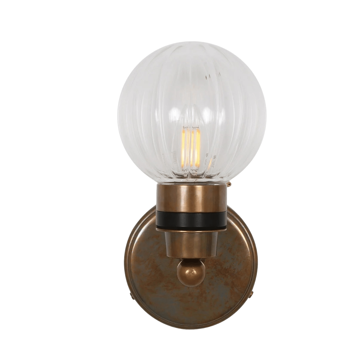 Mullan Lighting Lighting Shannon Small Glass Globe Wall Light