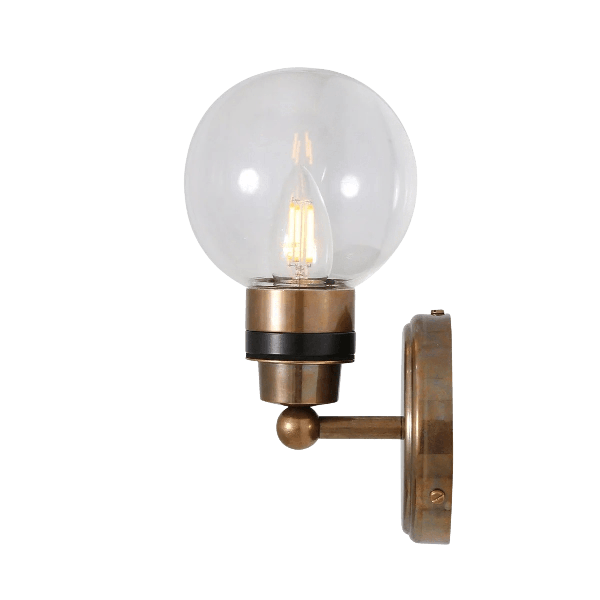 Mullan Lighting Lighting Shannon Small Glass Globe Wall Light