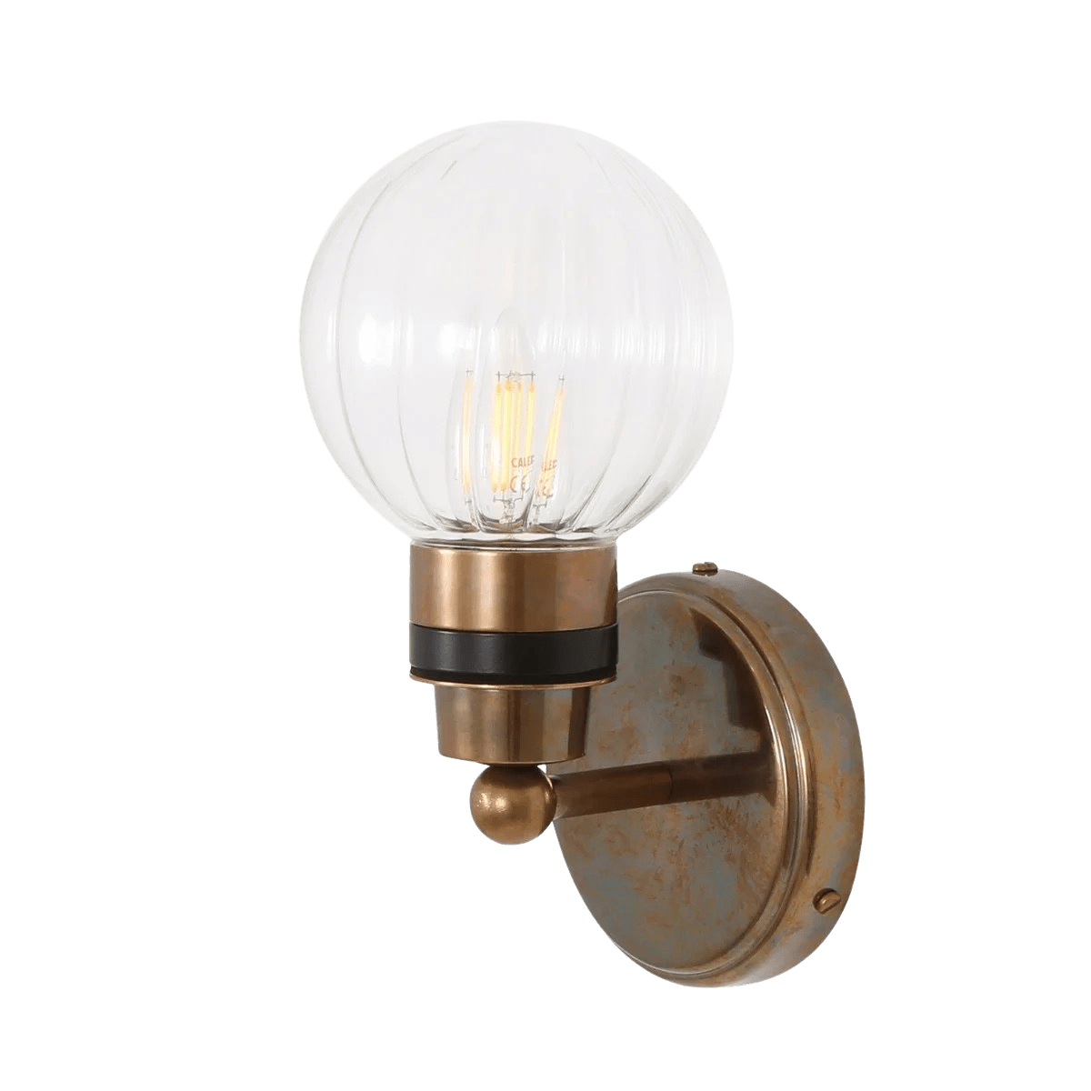 Mullan Lighting Lighting Shannon Small Glass Globe Wall Light