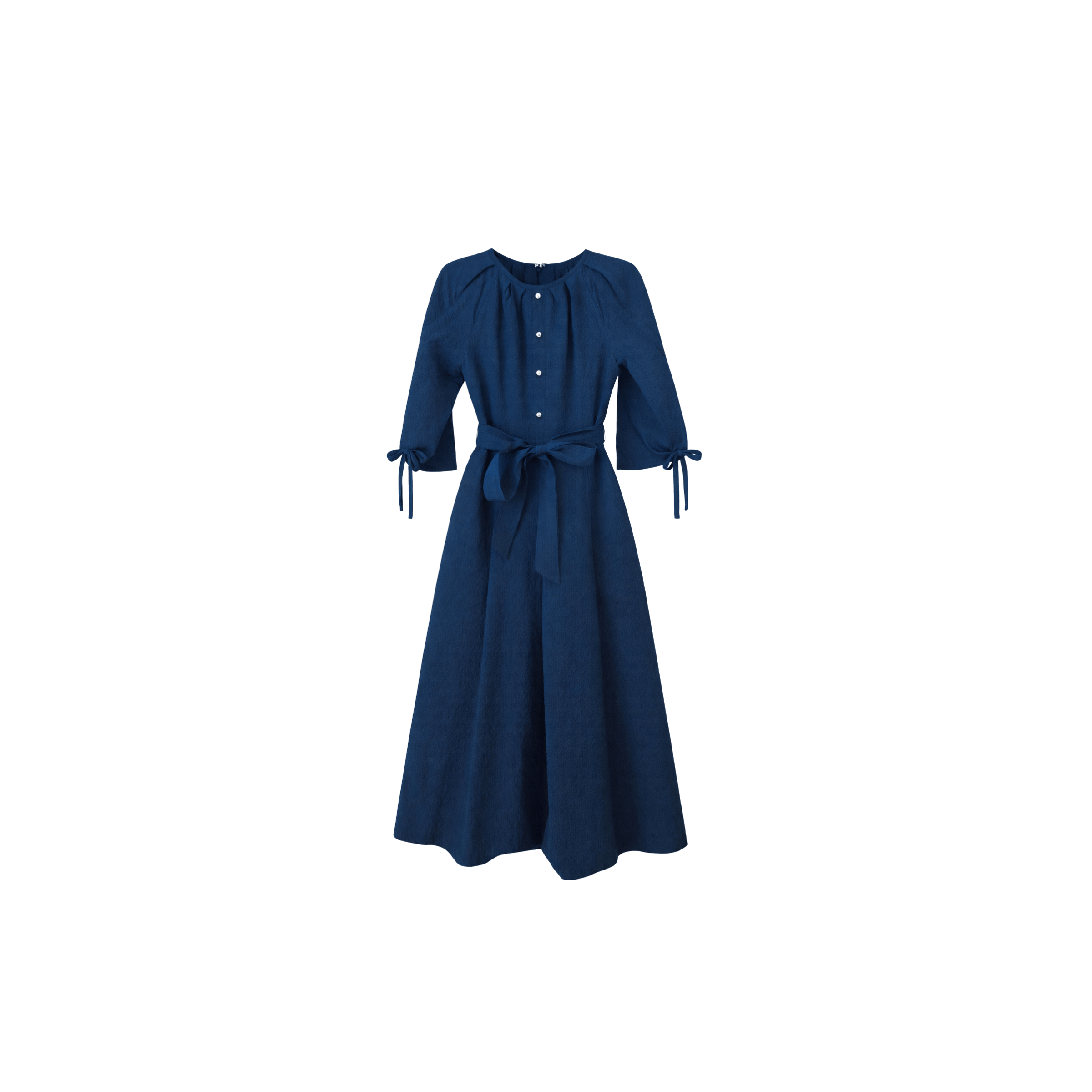 Tripleroot SHOP Shirred Short-Sleeve Dress