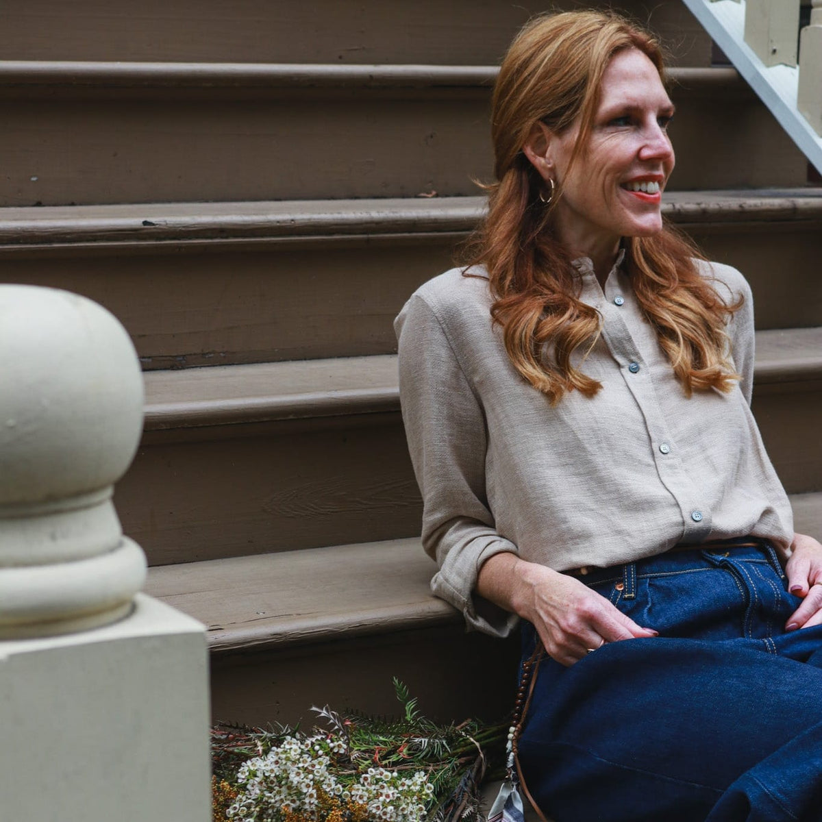Pomandère SHOP Side-Buttoned Blouse
