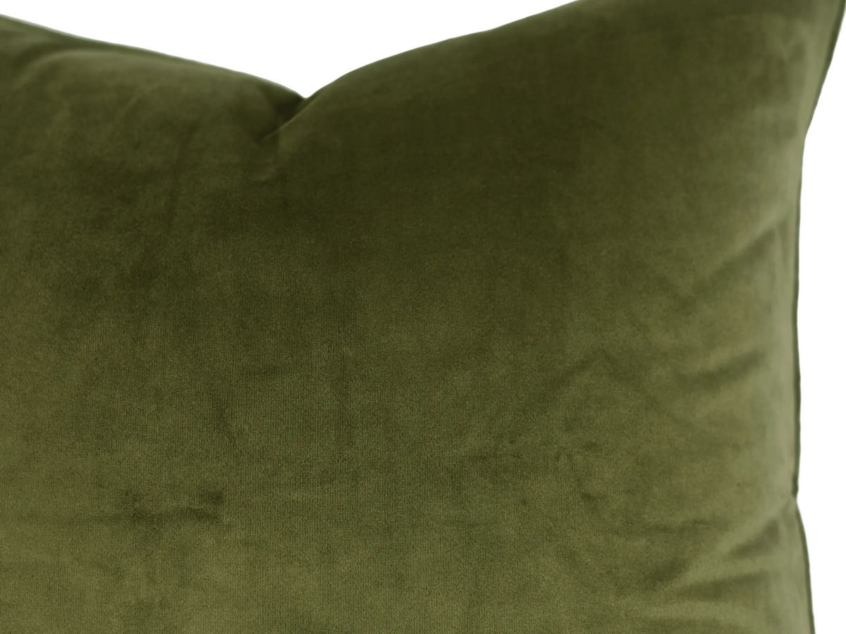 Xasmin Interiors LLC SHOP Sidra Green Velvet Pillow, 14" x 36"