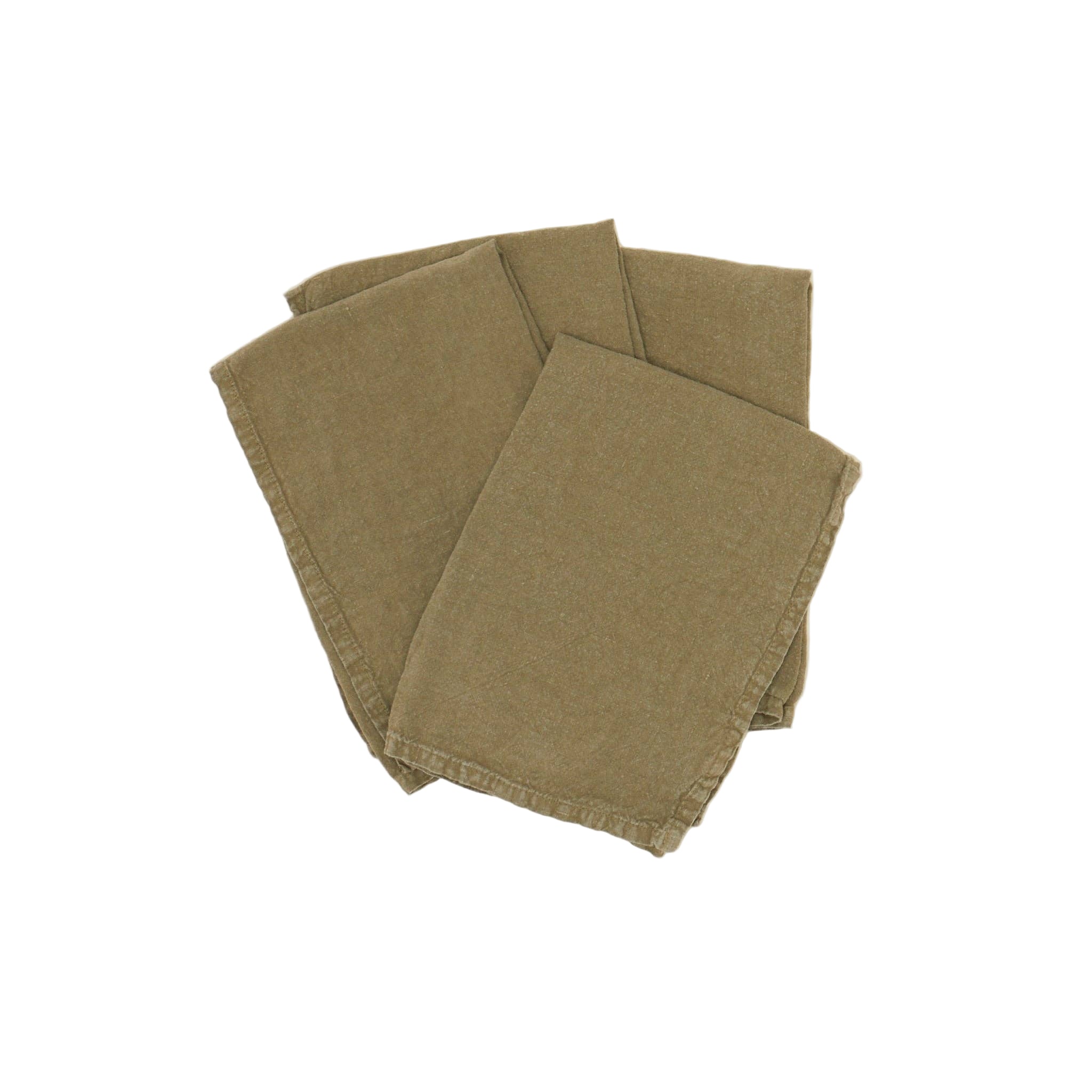 Hawkins New York Table Linens Olive Simple Linen Napkin