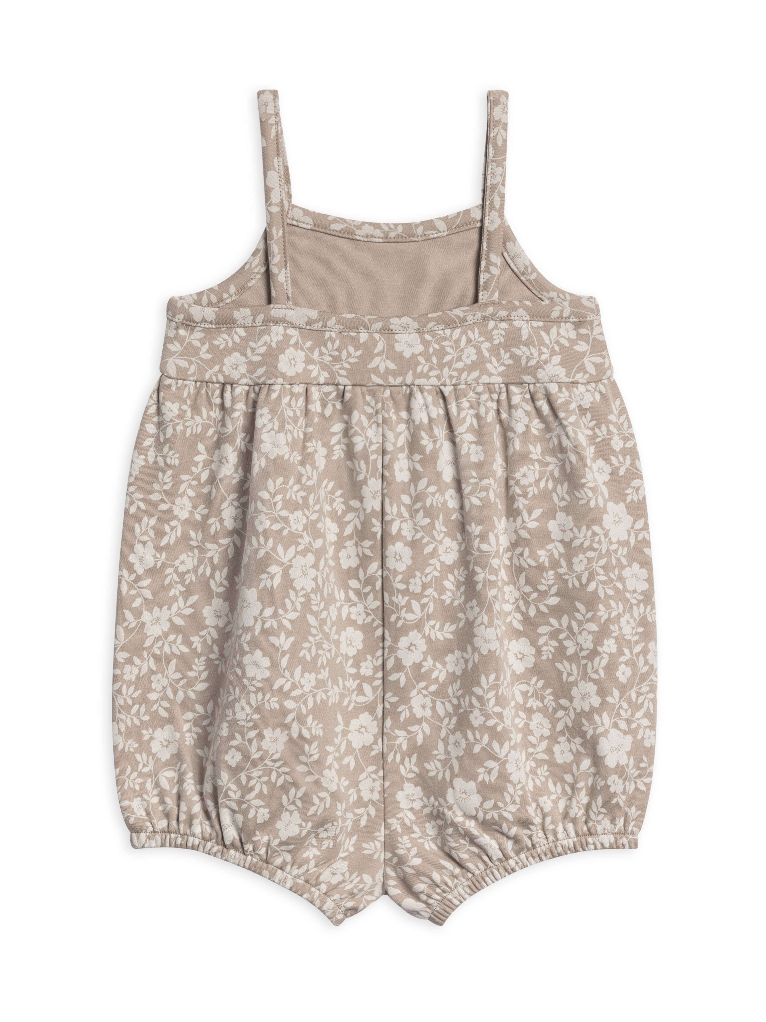 Colored Organics Baby Clothing Sosi Tank Baby Romper, Nicola Floral + Beige