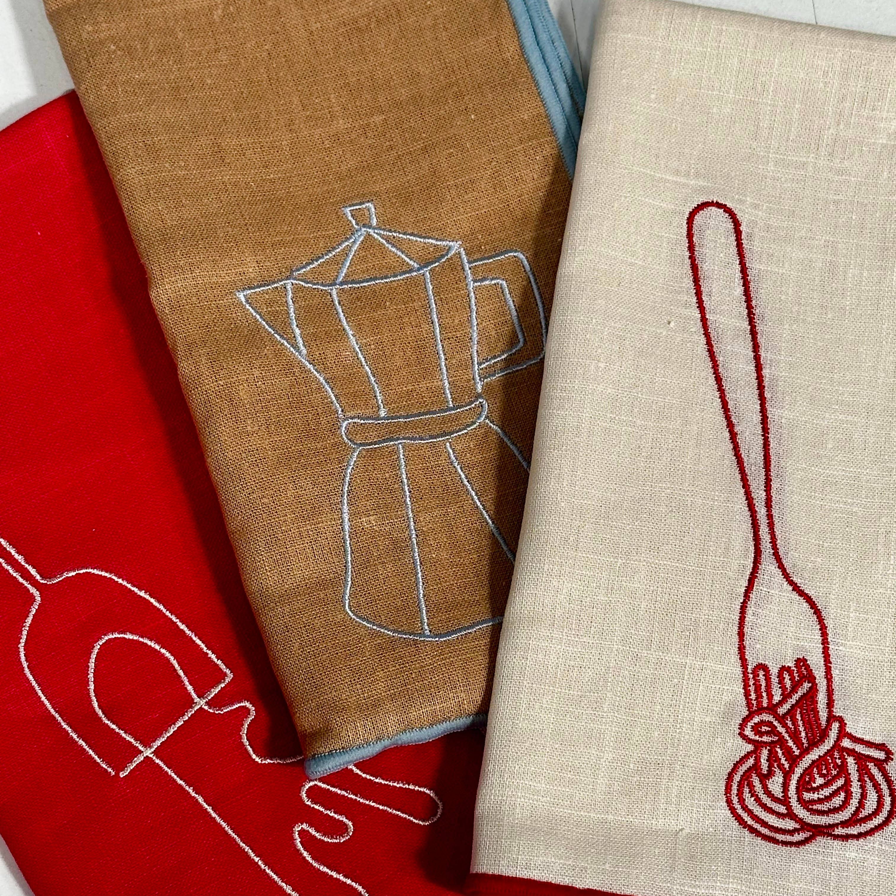 MÆGEN SHOP Spaghetti Linen Napkins, Set of 2