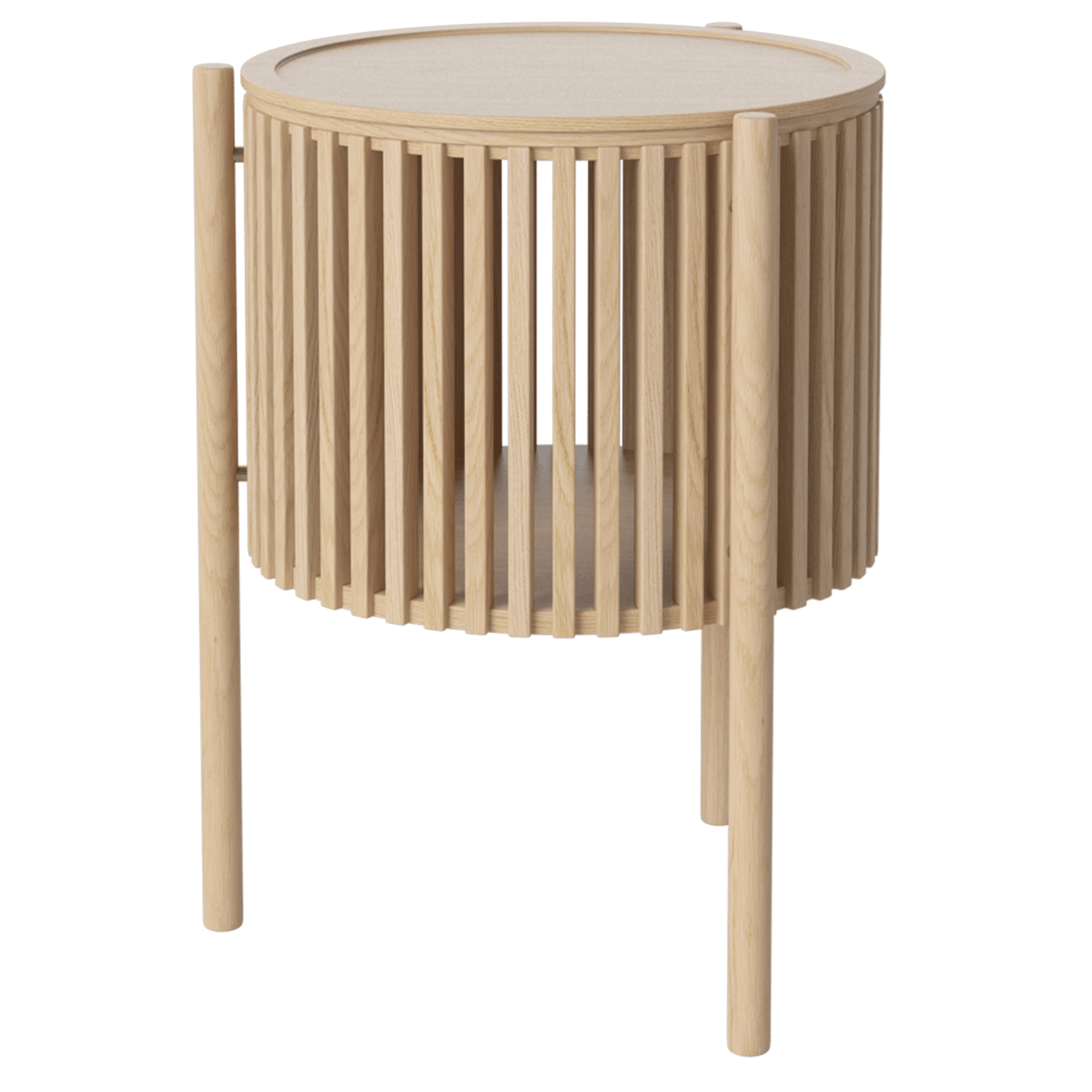 Bolia Furniture White Pigmented Oiled Oak Story Side Table
