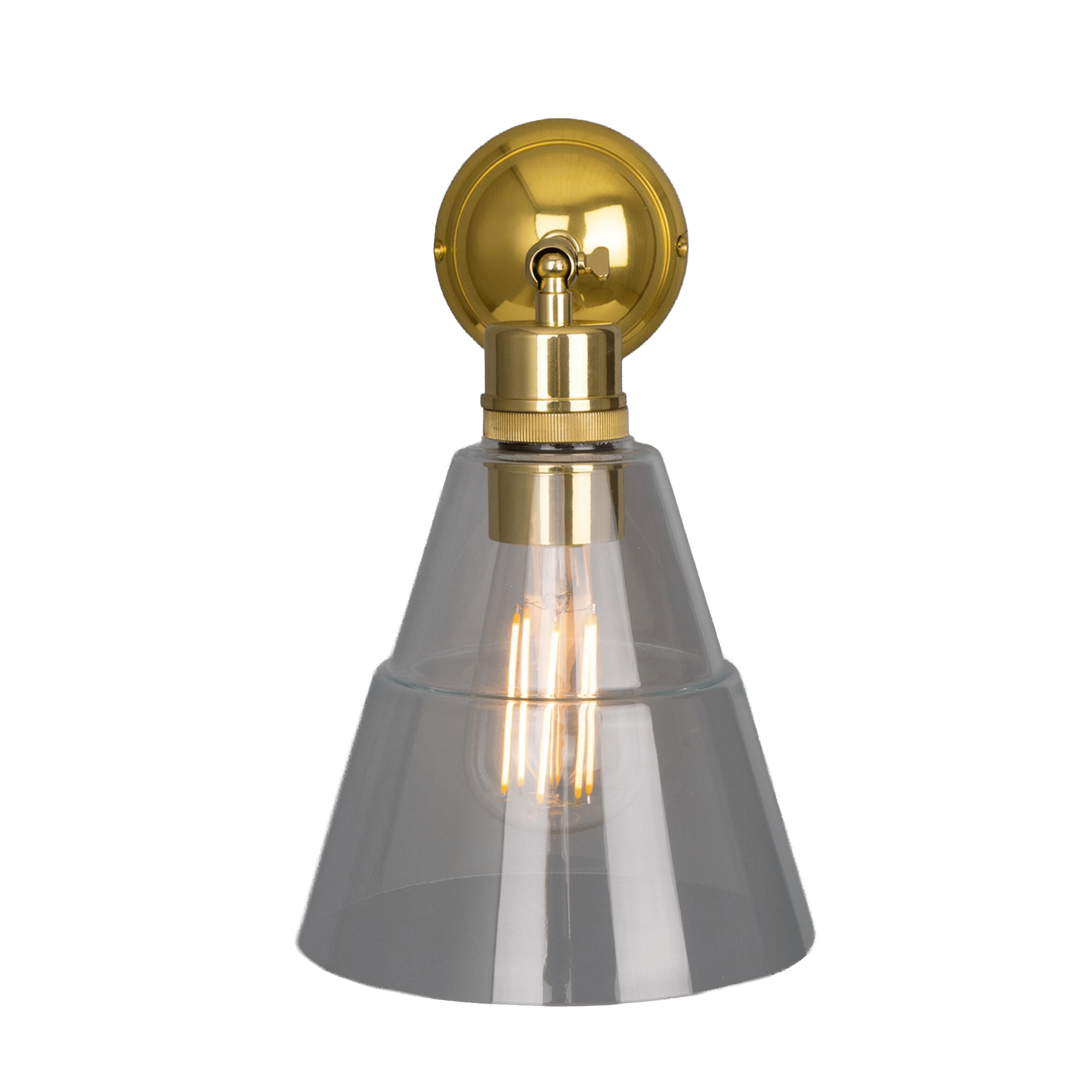 Mullan Lighting Lighting Straff Vintage Clear Glass Cone Wall Sconce