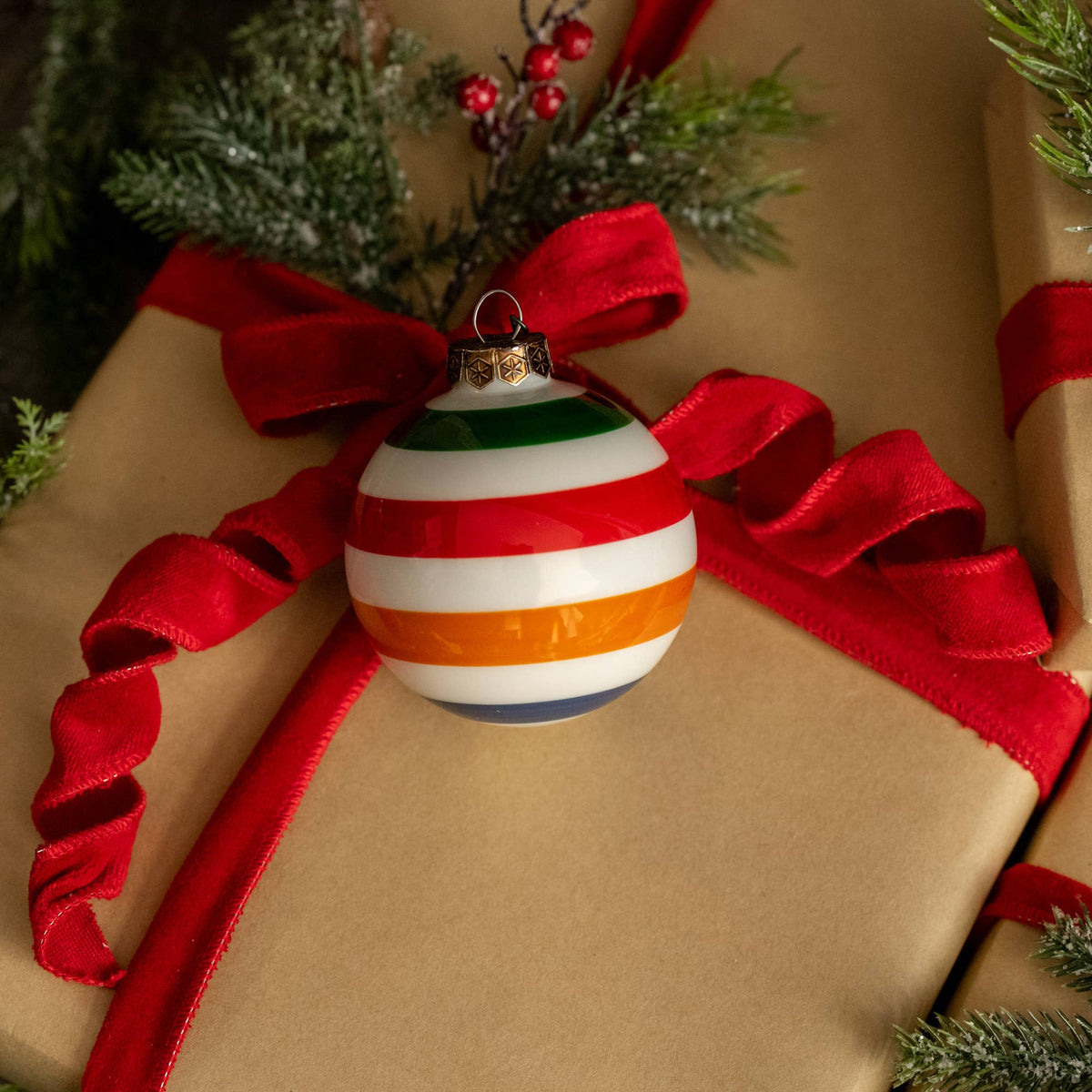 Ragon House SHOP Striped Multicolor Ornament