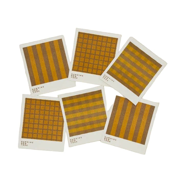 Hawkins New York Kitchen & Dining Mustard/Bronze Swedish Dishcloths, Set of 6 (Various Colors)