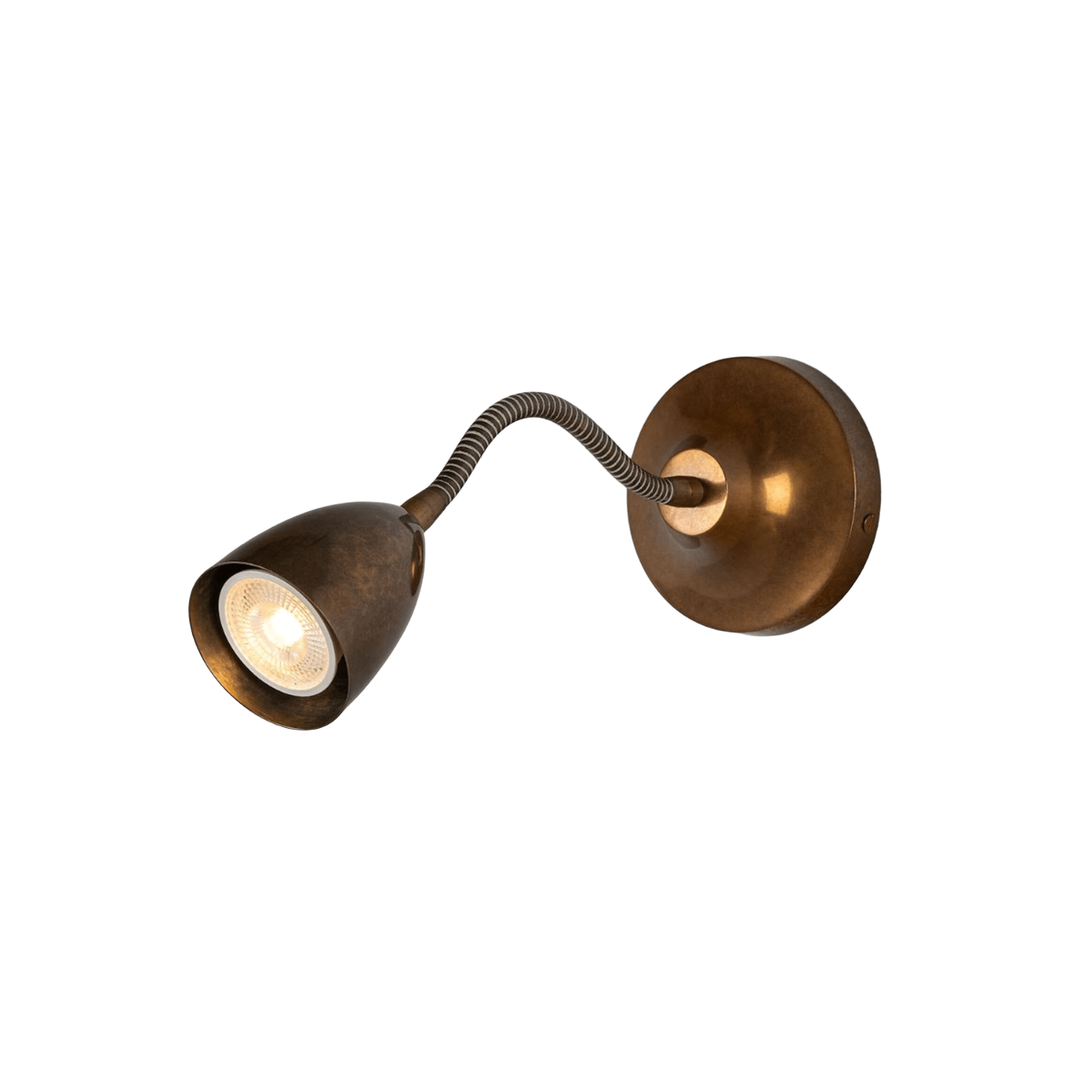 Mullan Lighting Lighting Antique Brass Sydney Adjustable Brass Loft Wall Sconce